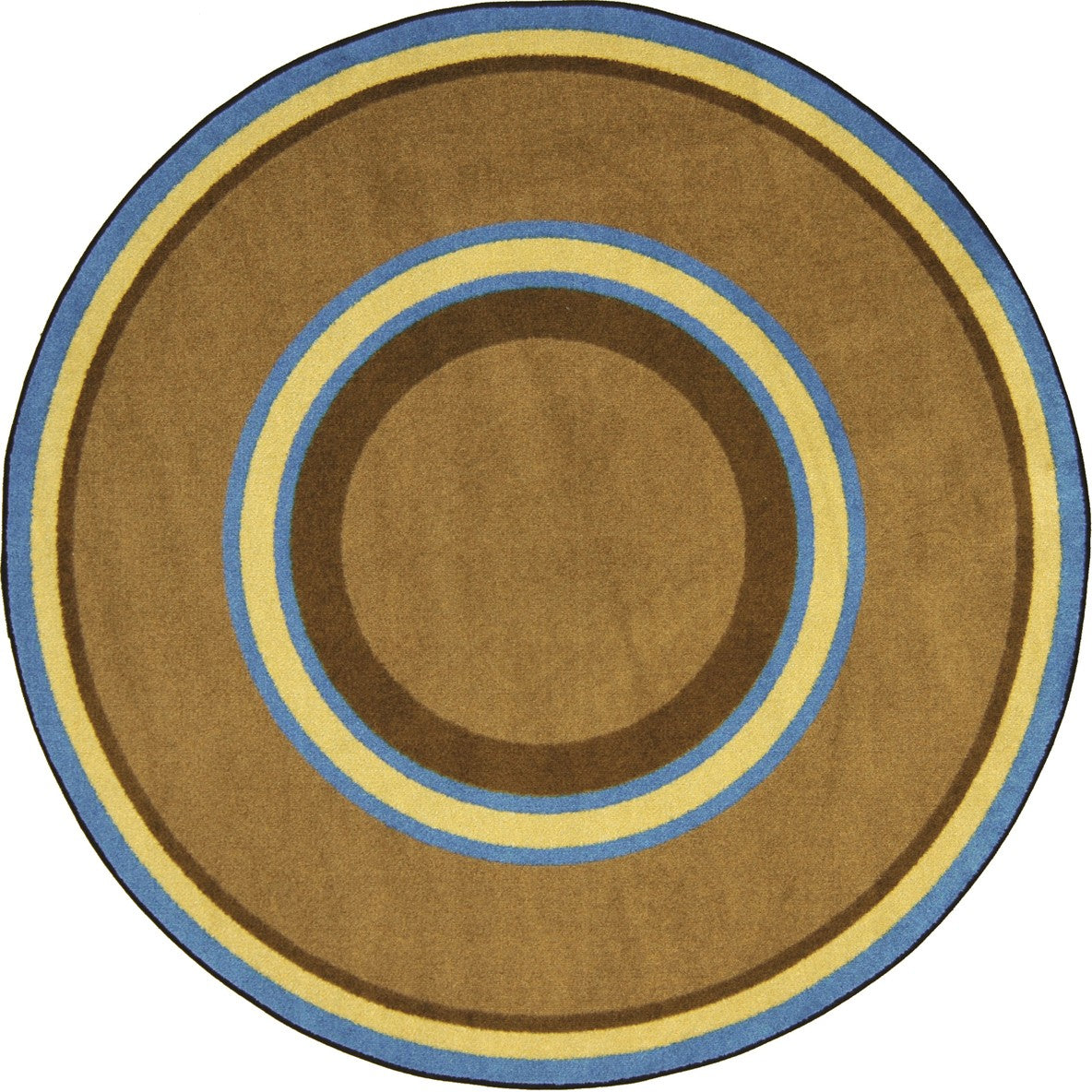 Ripples 5'4" Round area rug in color Chocolate