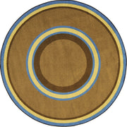 Ripples 13'2" Round area rug in color Chocolate