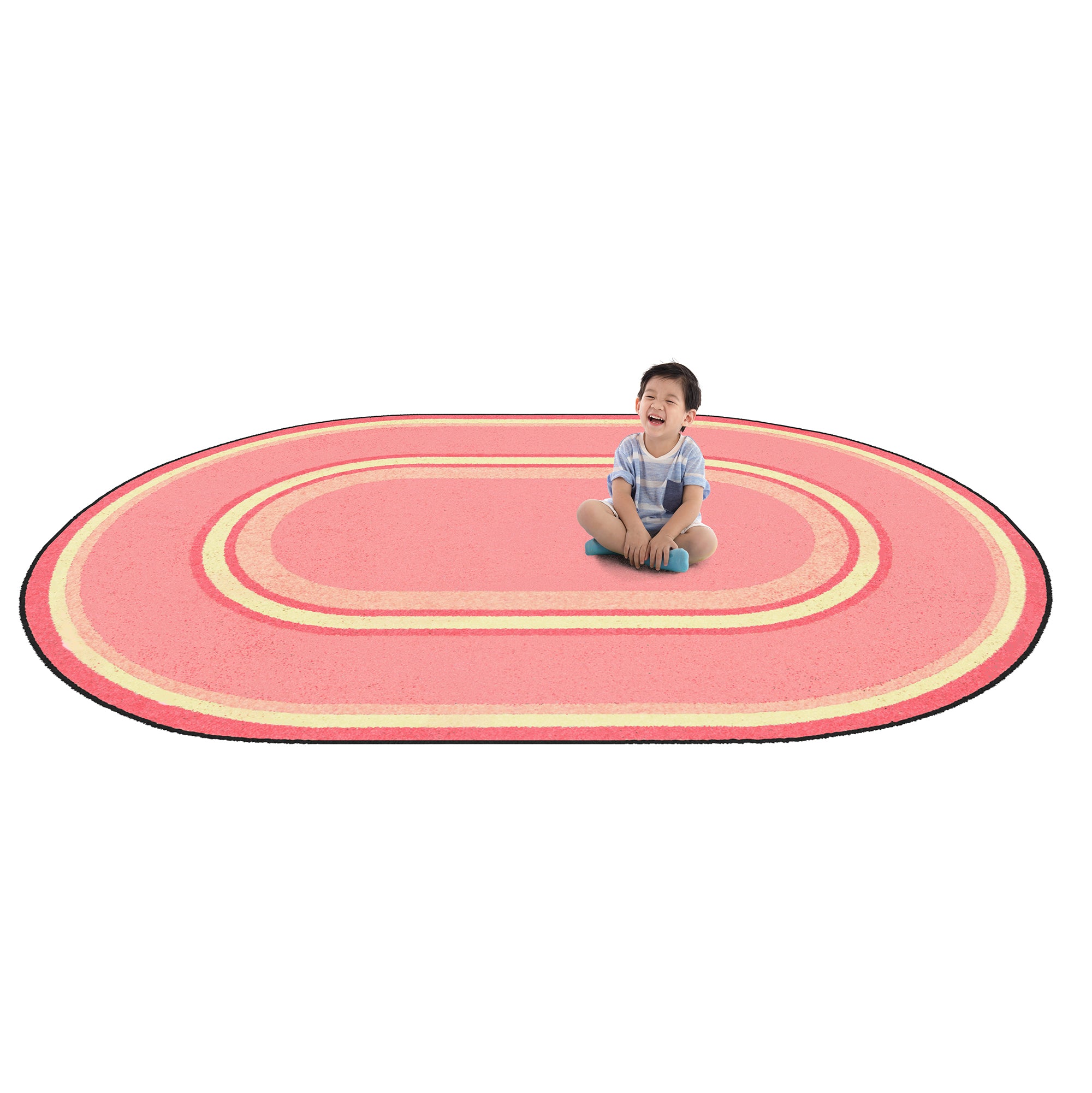 Ripples 3'10" x 5'4" Oval area rug in color Pretty Pink
