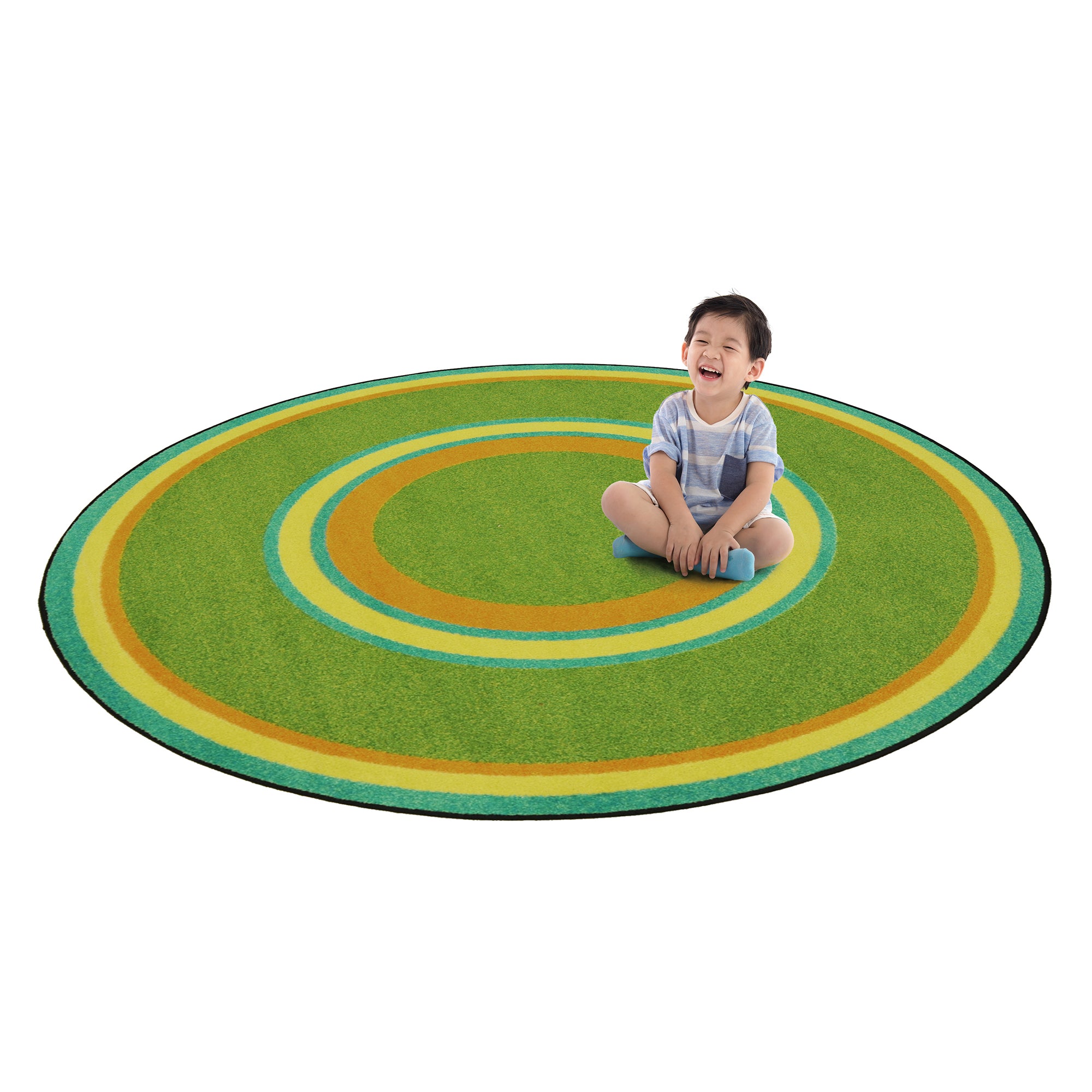 Ripples 7'7" Round area rug in color Retro