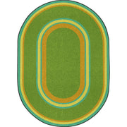 Ripples 3'10" x 5'4" Oval area rug in color Retro