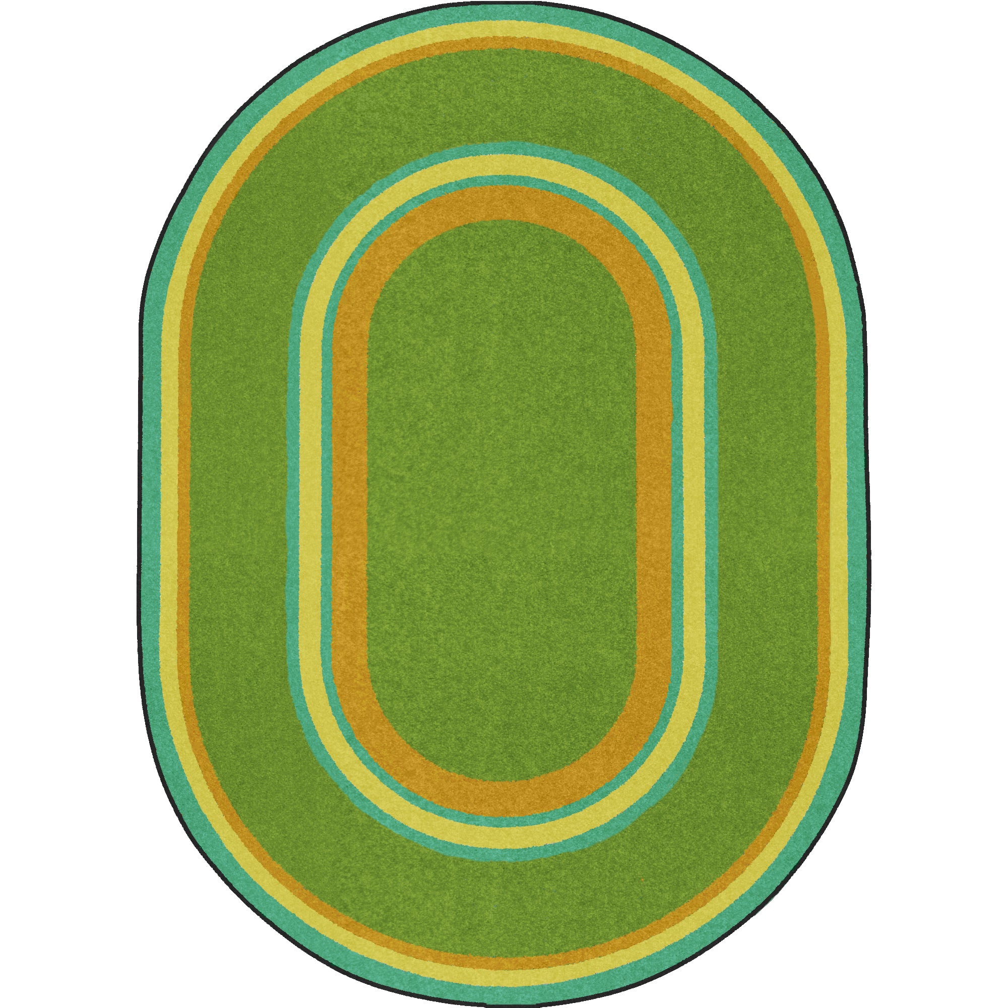 Ripples 5'4" x 7'8" Oval area rug in color Retro