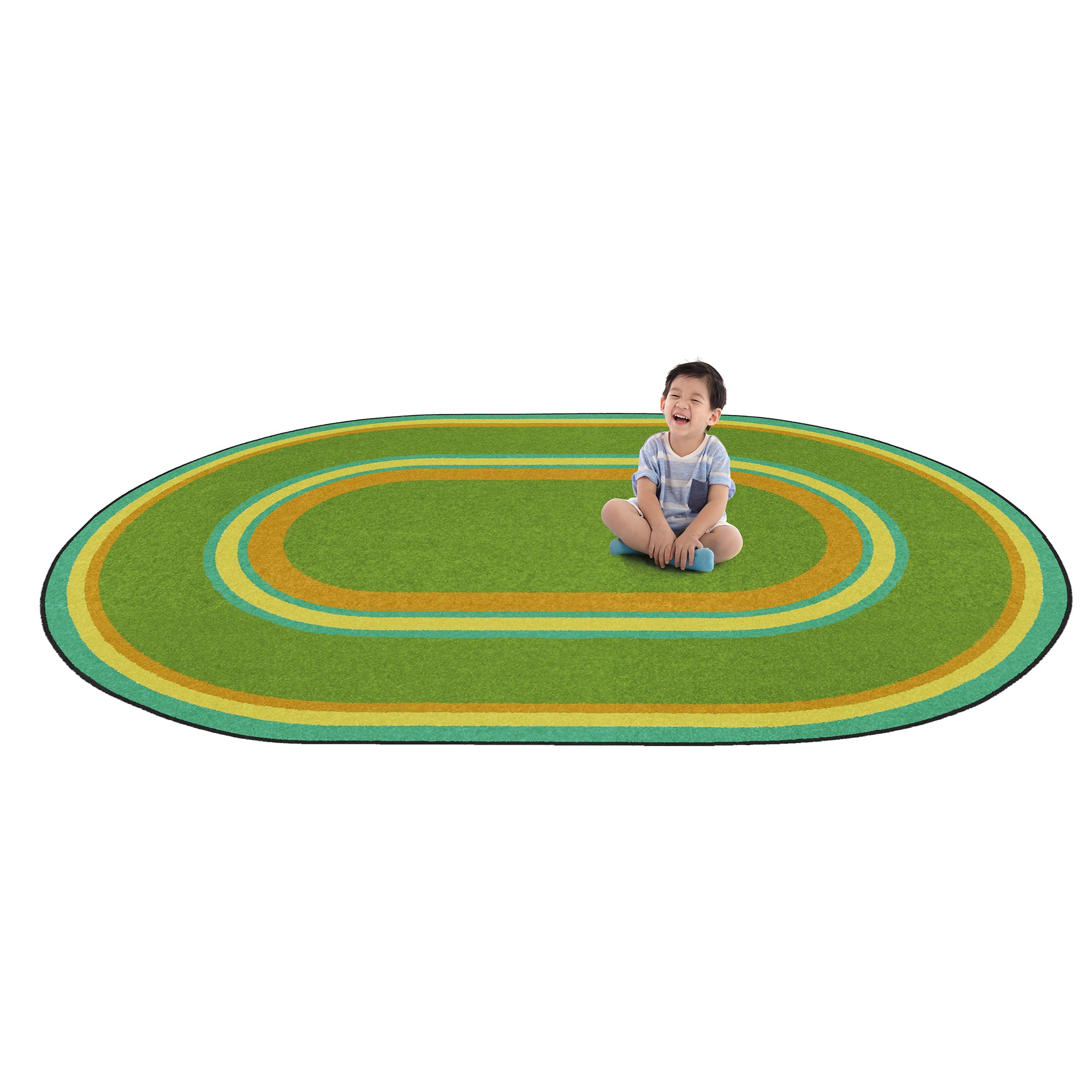 Ripples 5'4" x 7'8" Oval area rug in color Retro