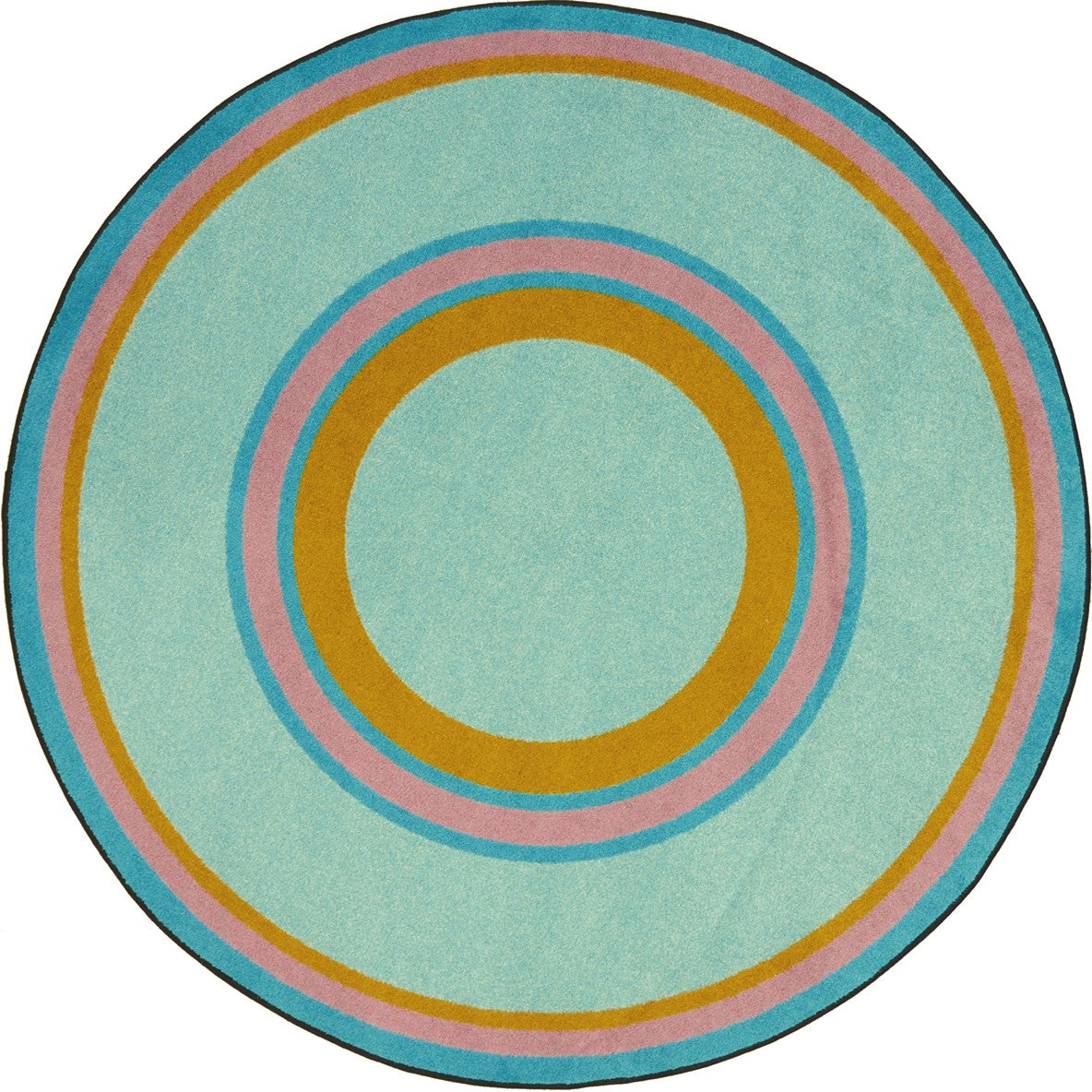 Ripples 13'2" Round area rug in color Teal