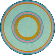 Ripples 13'2" Round area rug in color Teal