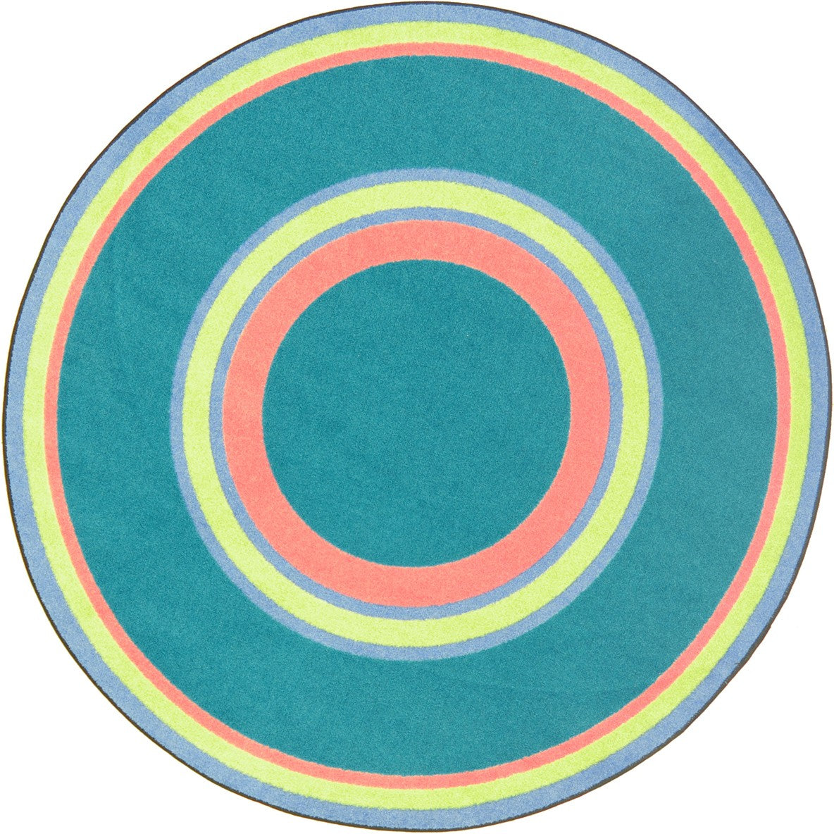 Ripples 5'4" Round area rug in color Teen