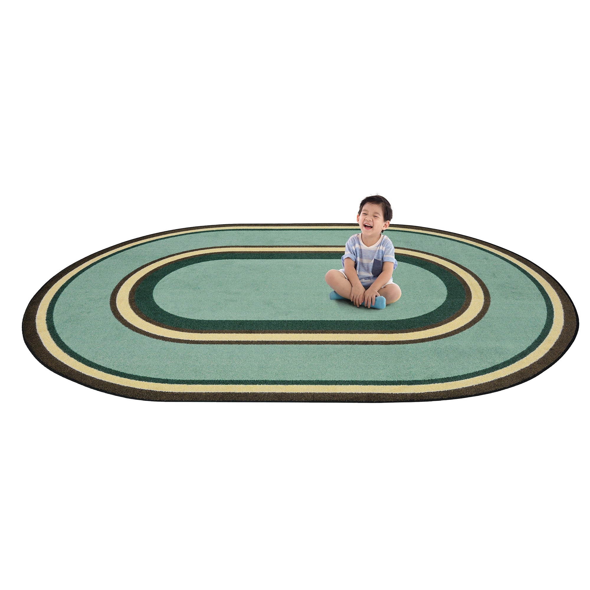 Ripples 10'9" x 13'2" Oval area rug in color Woodland