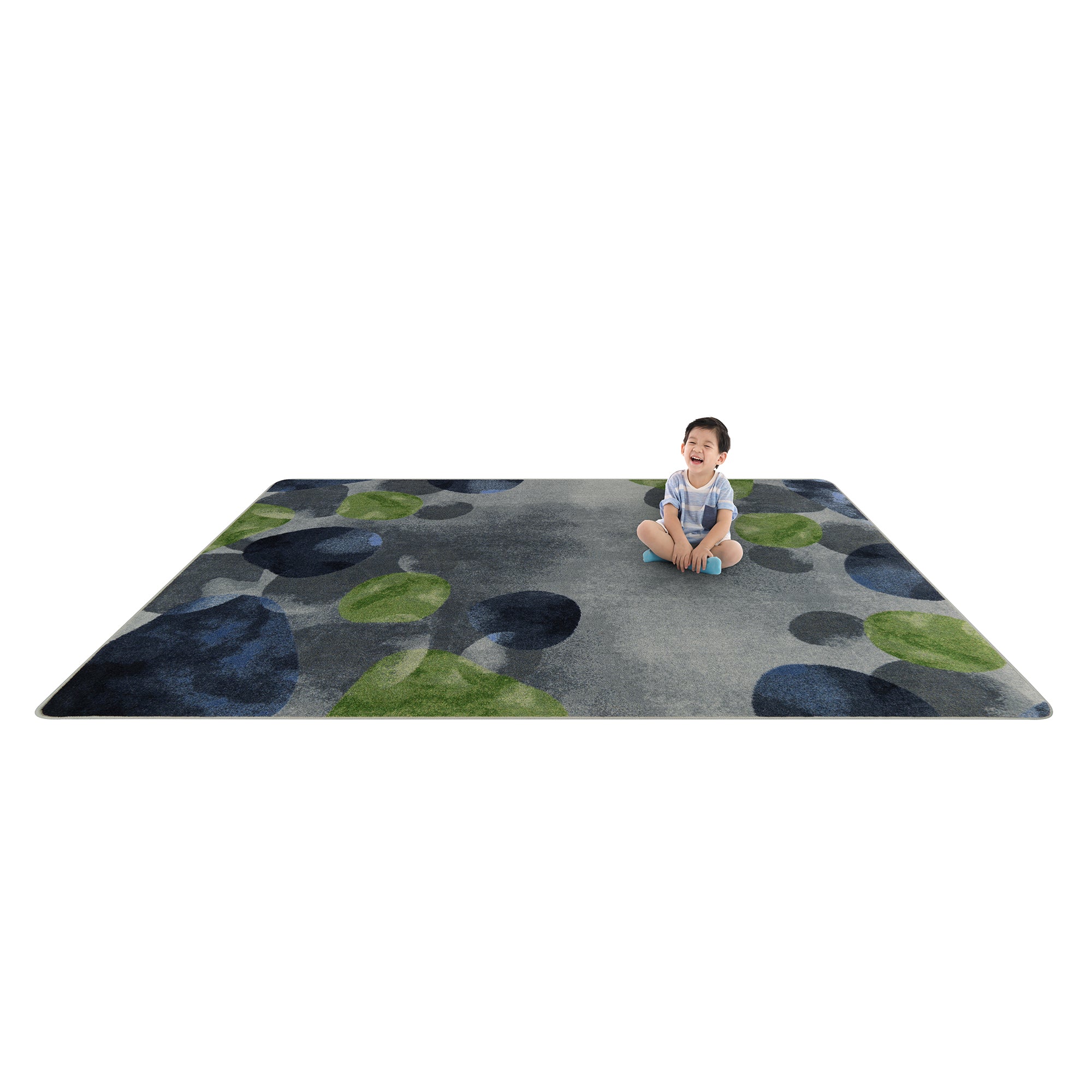 Riverstone 7'8" x 10'9" area rug in color Gray