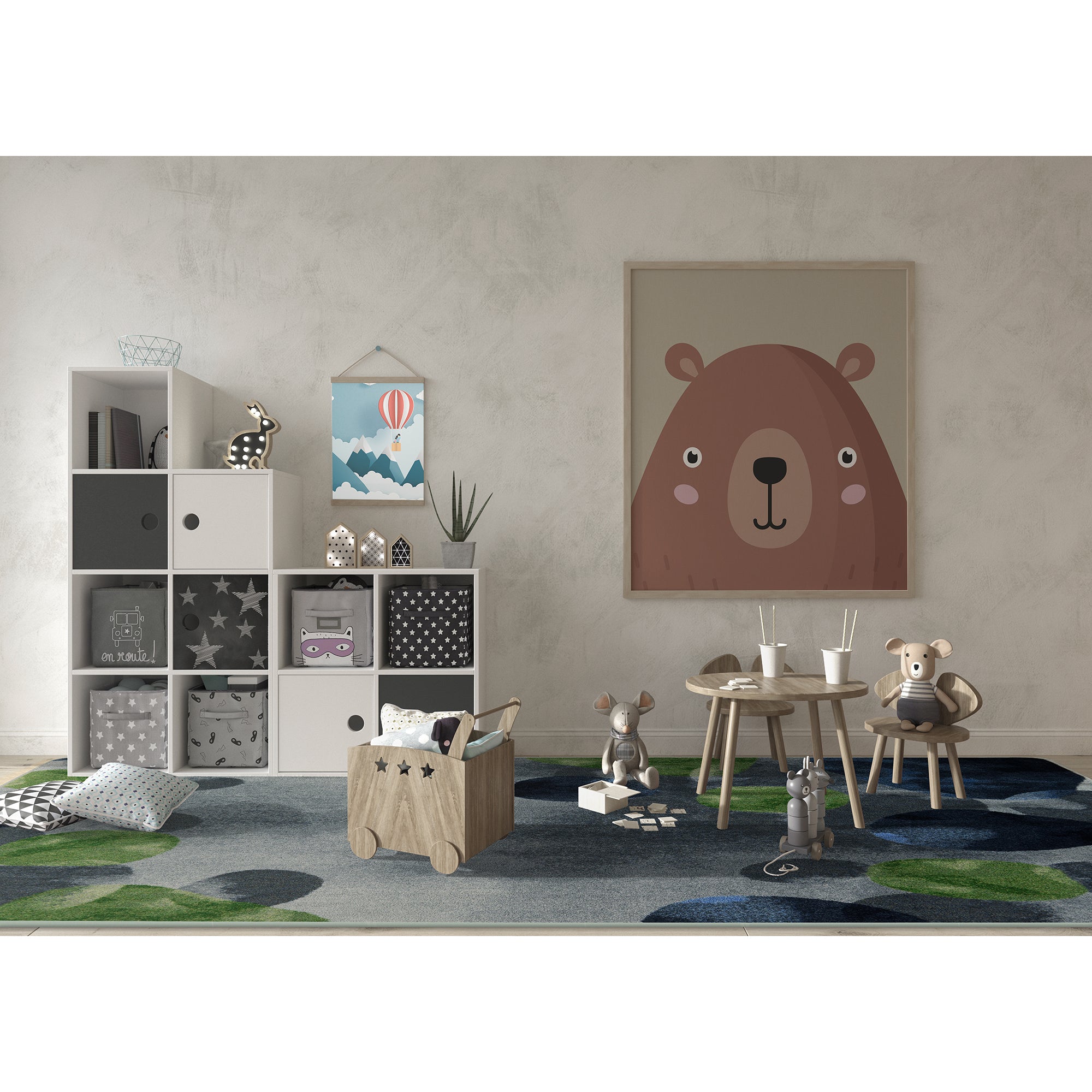 Riverstone 5'4" x 7'8" area rug in color Gray