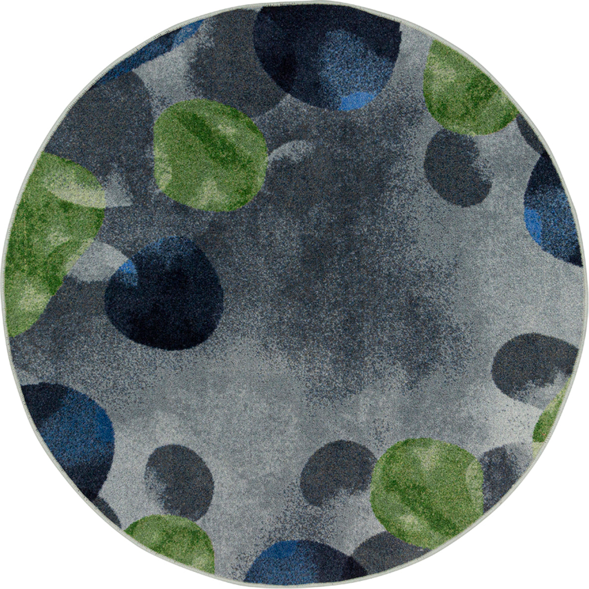 Riverstone 5'4" Round area rug in color Gray