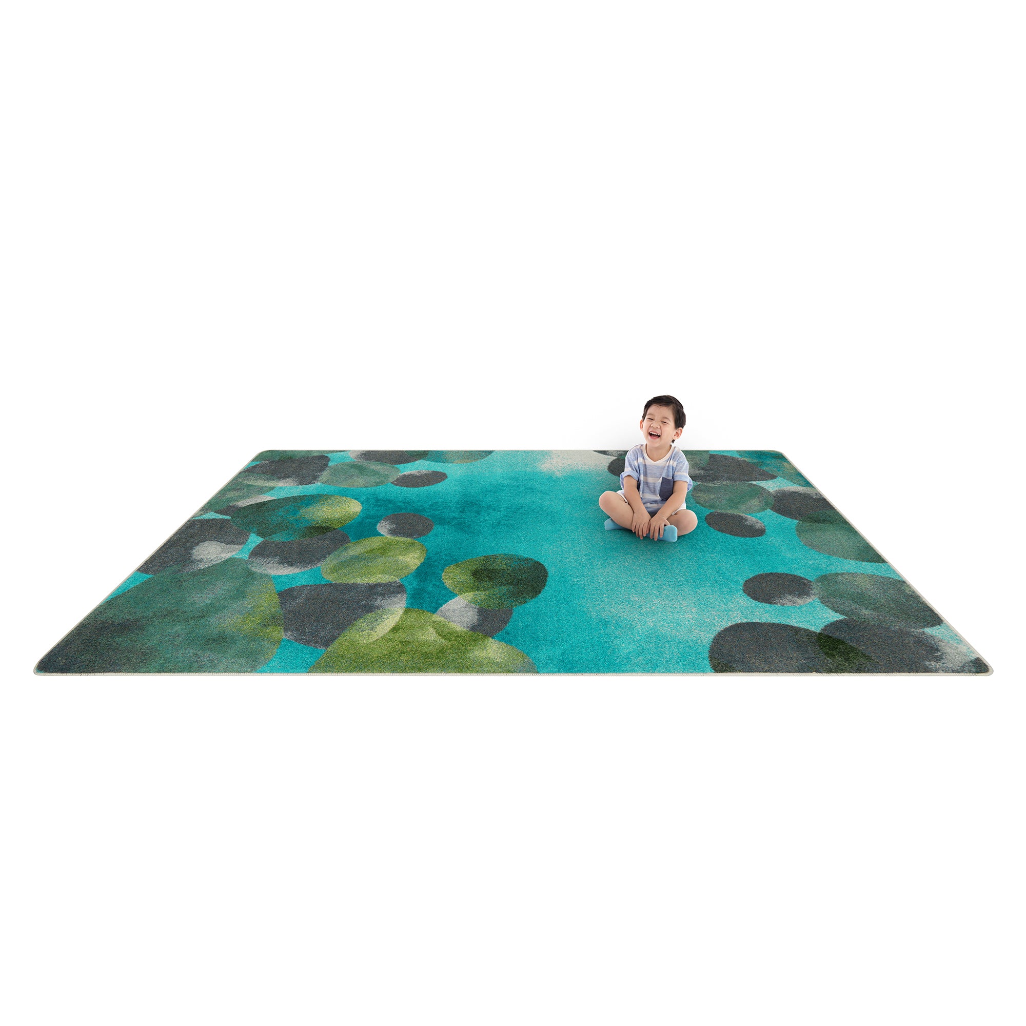 Riverstone 10'9" x 13'2" area rug in color Teal