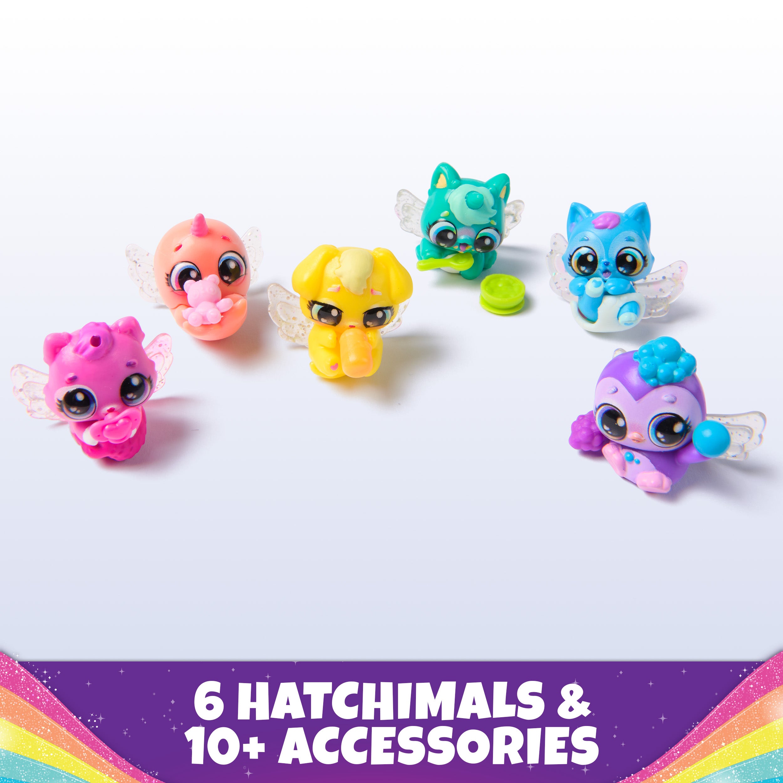 Hatchimals Alive, Rainbow Hatchery with 6 Mini Figures in Color Reveal Eggs & over 10 Accessories, Kids Toys for Ages 3 and up