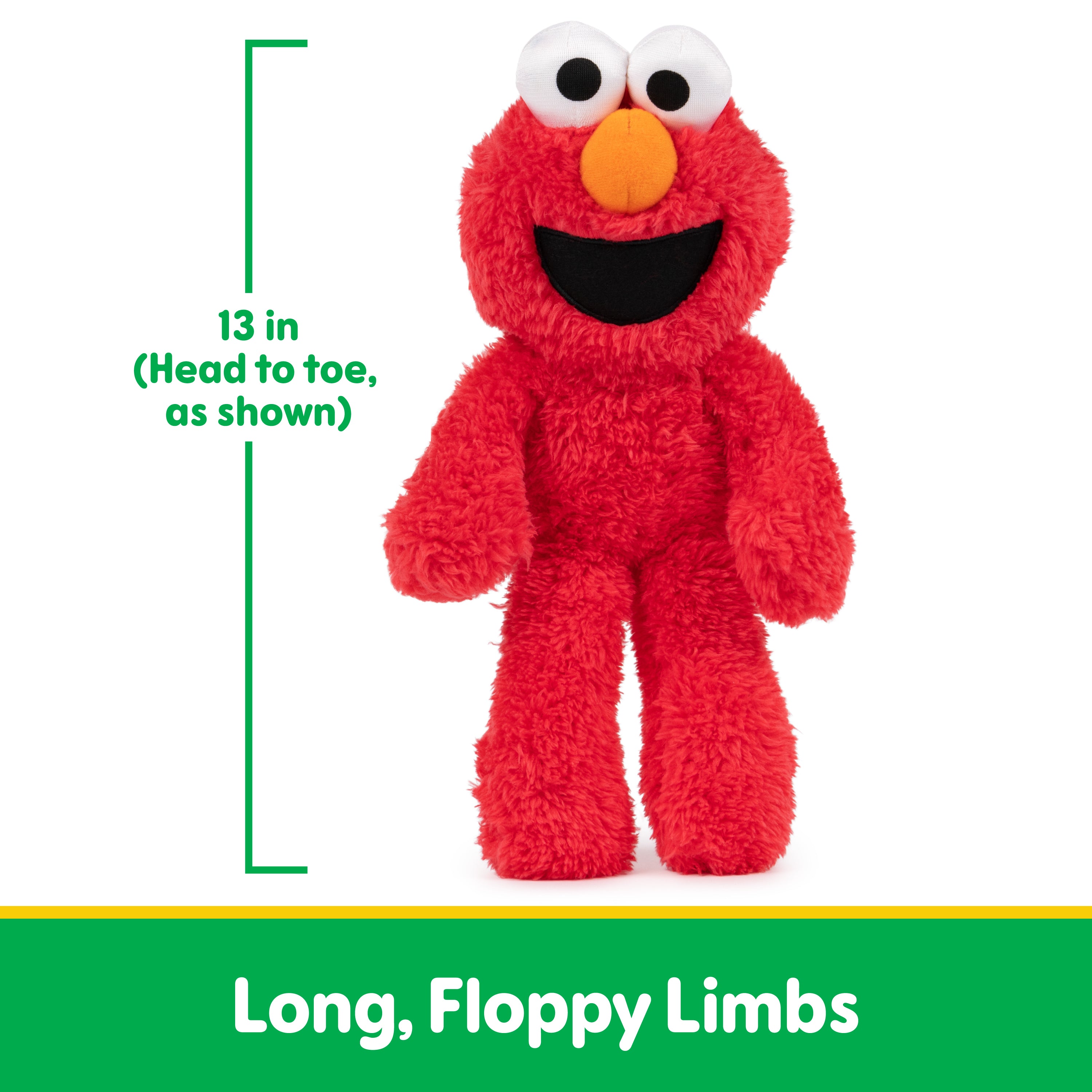 GUND Sesame Street Official Elmo Take Along Buddy Plush, Premium Plush Toy for Ages 1 & Up, Red, 13”