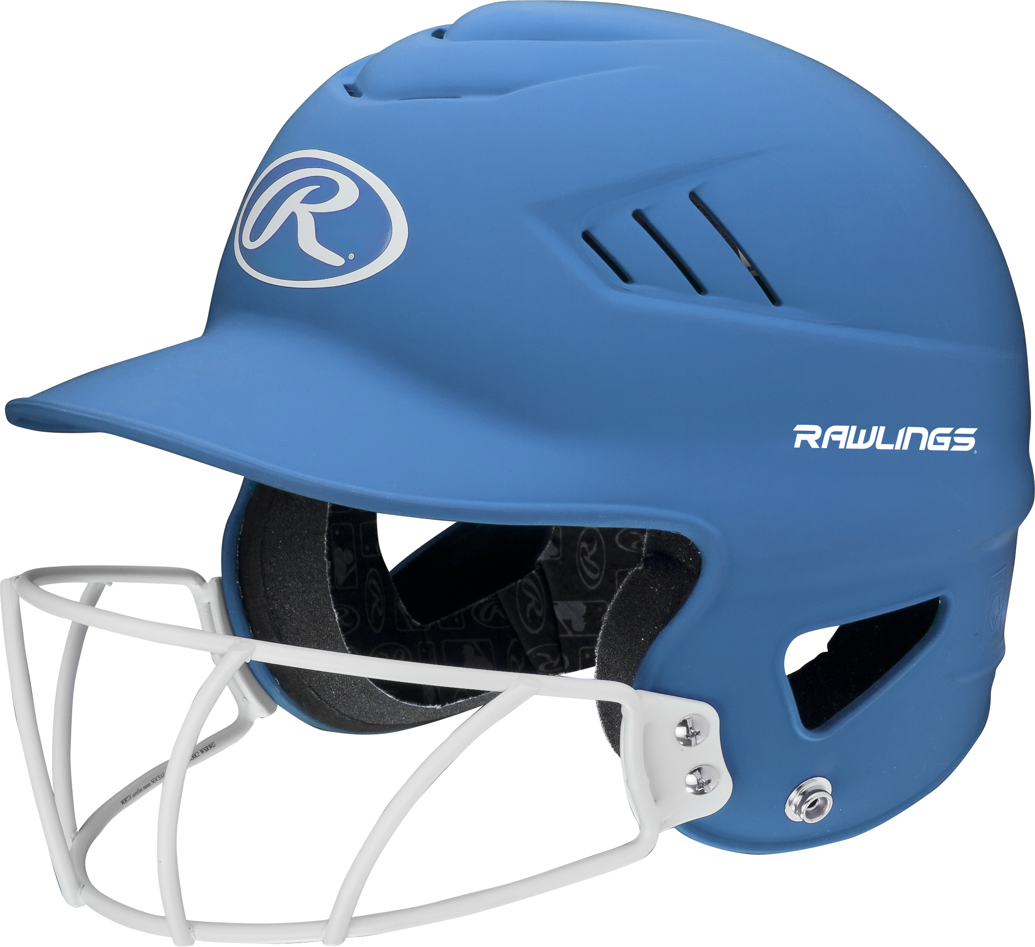 Rawlings Coolflo Highlighter Osfm Batting Helmet With Softball Face Guard - Neon Columbia Blue