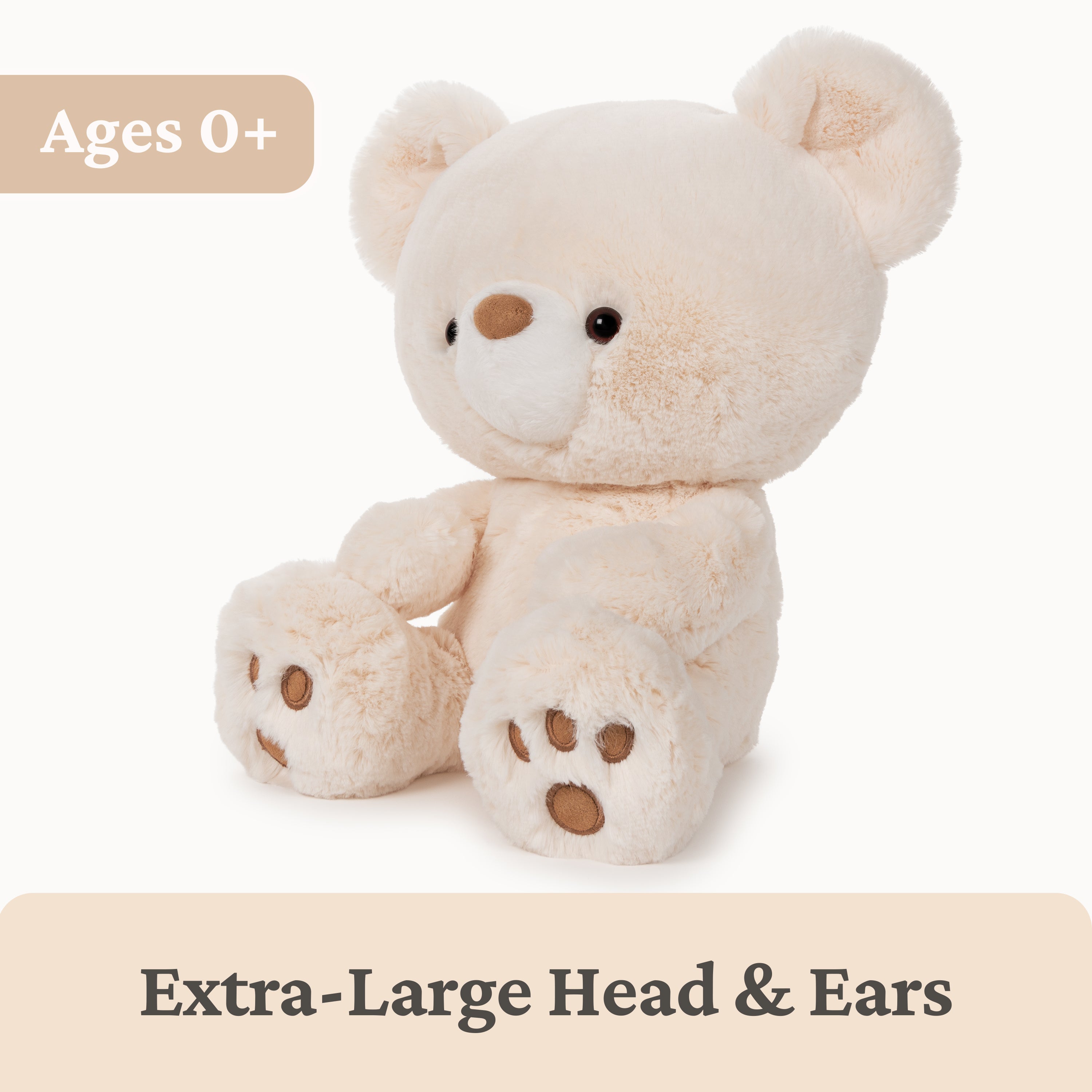 GUND Kai Teddy Bear, Premium Plush Toy Stuffed Animal for Ages 1 & Up, Vanilla/Cream, 12"