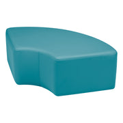 Pro Series Upholstered Quarter Circle Ottoman 12" Height - Teal