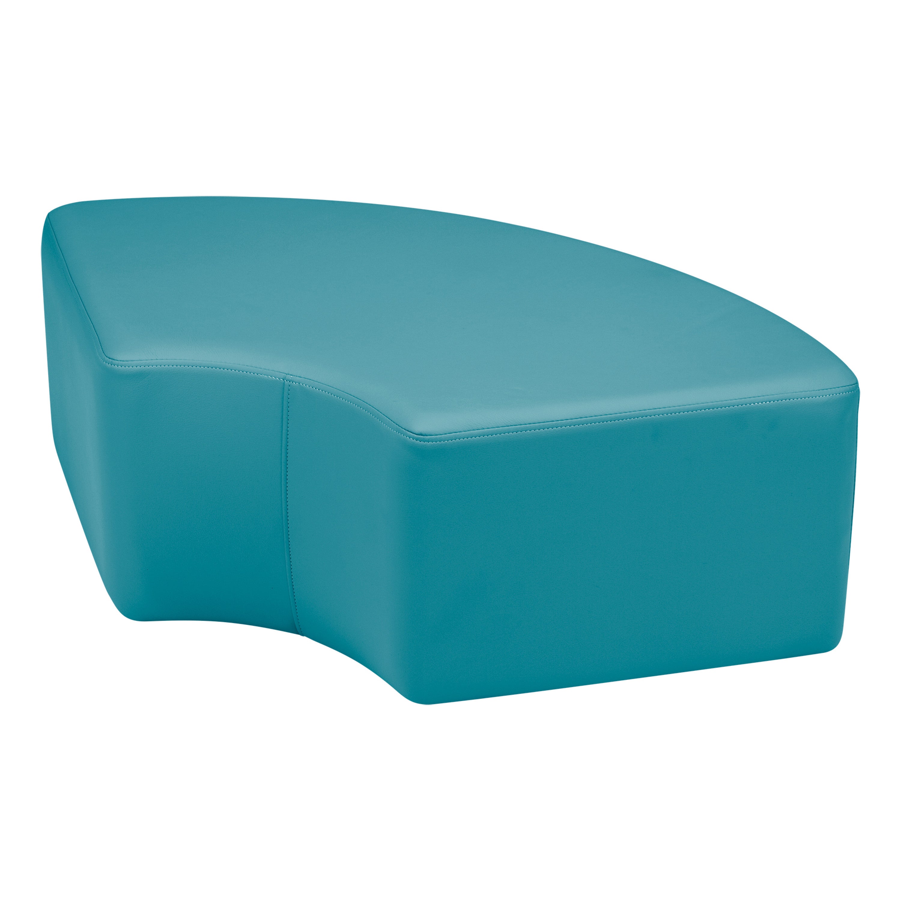 Pro Series Upholstered Quarter Circle Ottoman 12" Height - Teal