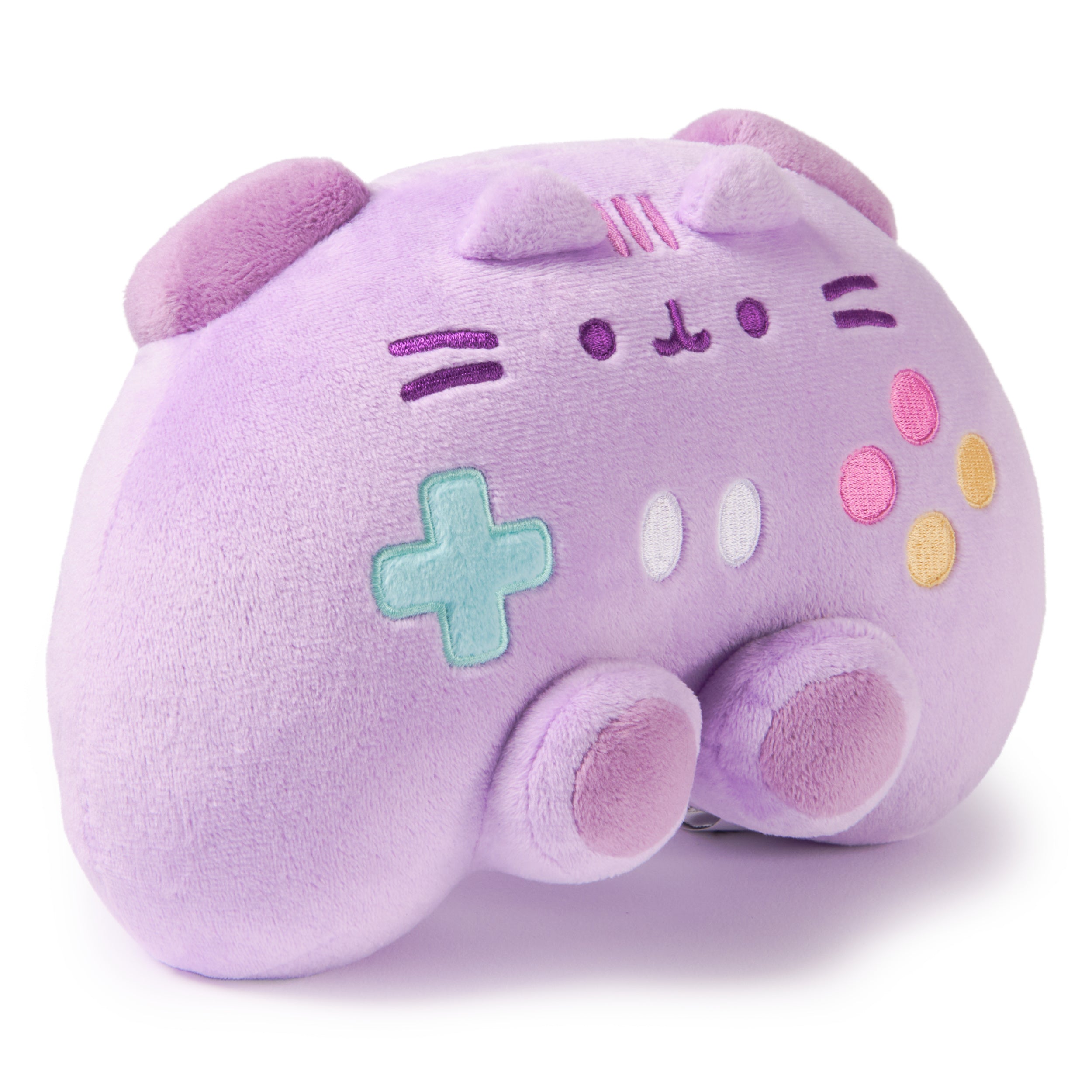 GUND Pusheen Gaming Controller Plush, Squishy Toy, Collectible Plush Toy, Gaming Décor, Stuffed Animal for Ages 8 and Up, Purple, 7”