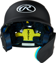Rawlings Mach Adjust With Rhb Extension Matte Senior Batting Helmet - Black