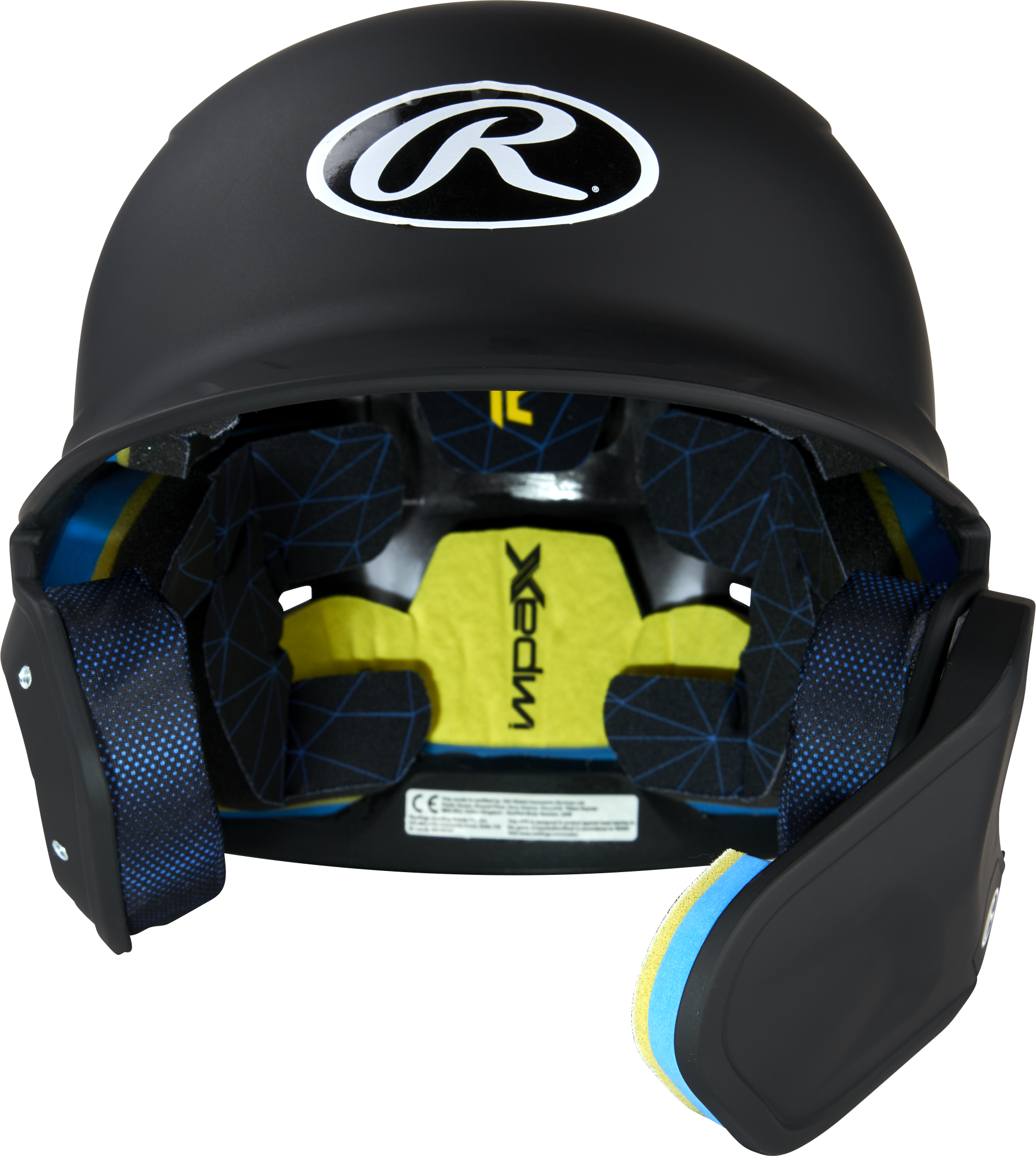 Rawlings Mach Adjust With Rhb Extension Matte Senior Batting Helmet - Black