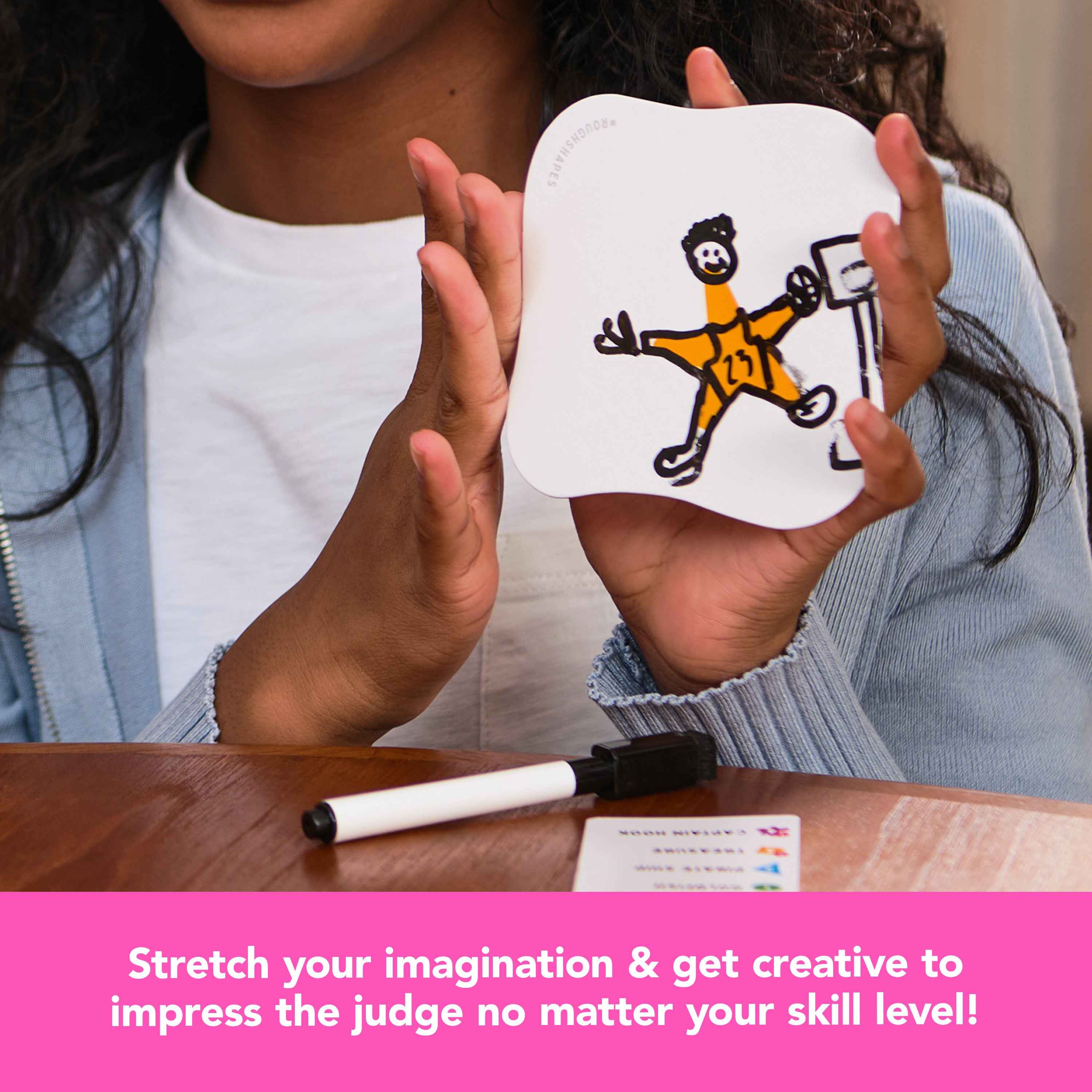 Spin Master Games, Rough Shapes, Quick-Drawing Game for Artists & Doodlers of All Levels with Hilarious & Challenging Prompts, Easy Indoor Activity, for Kids & Family, 3-10 Players, Ages 8 & Up
