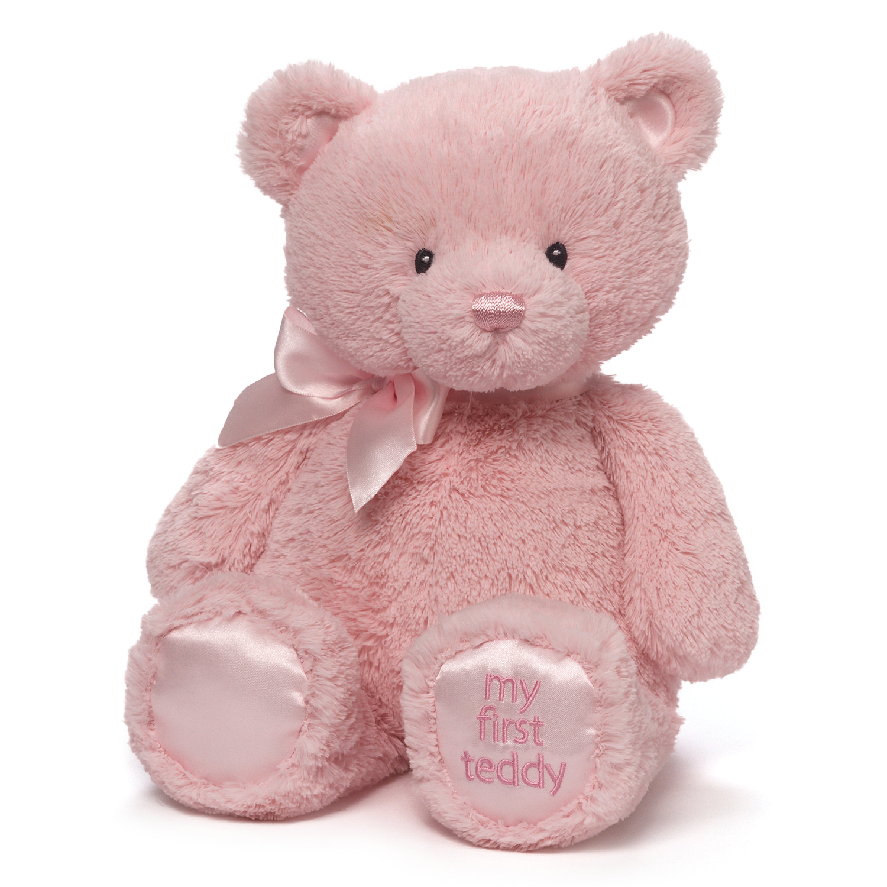 Baby GUND My First Teddy Bear, Ultra Soft Animal Plush Toy for Babies and Newborns, Pink, 15”