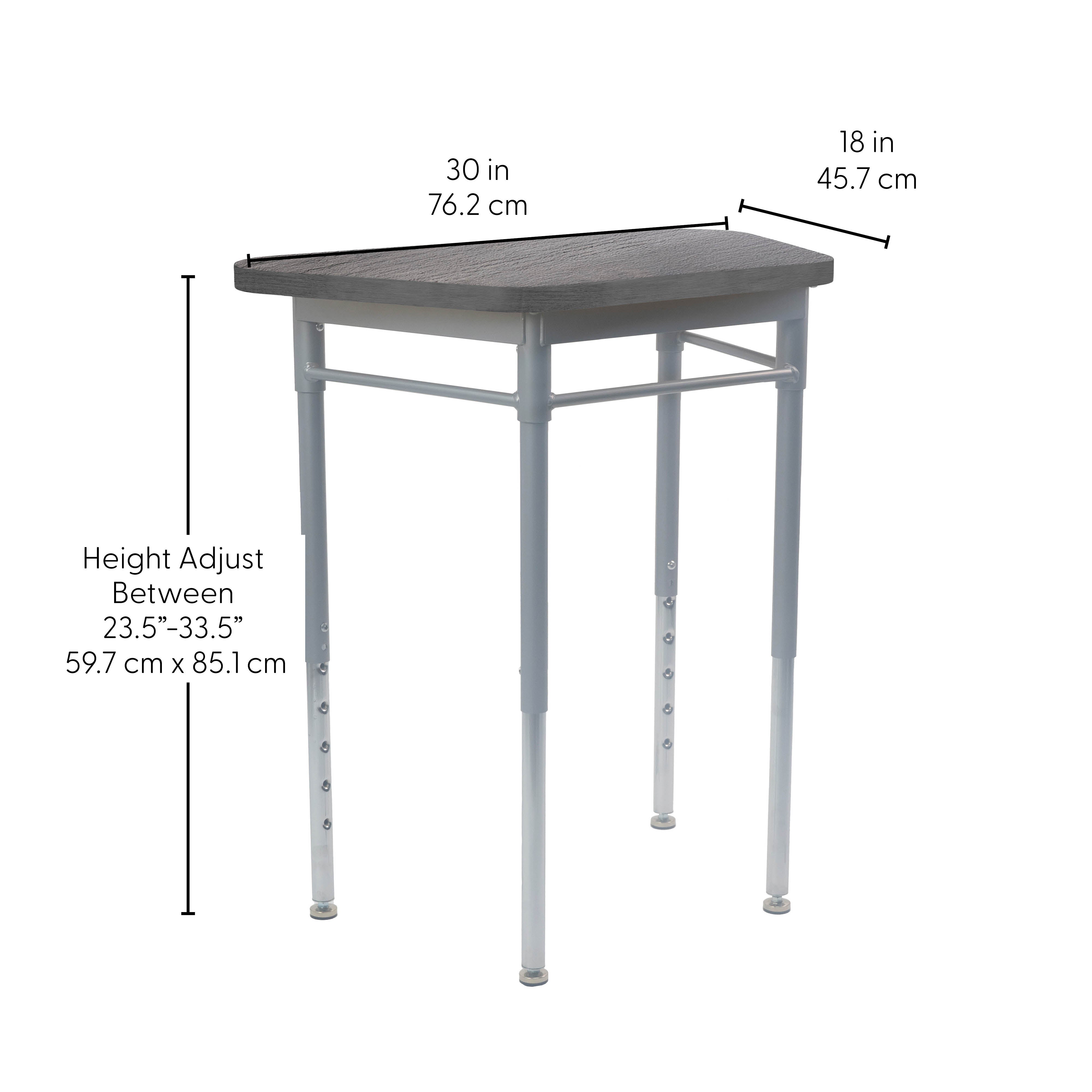 Collaborative Trap Desk - Gray Wood/Silver