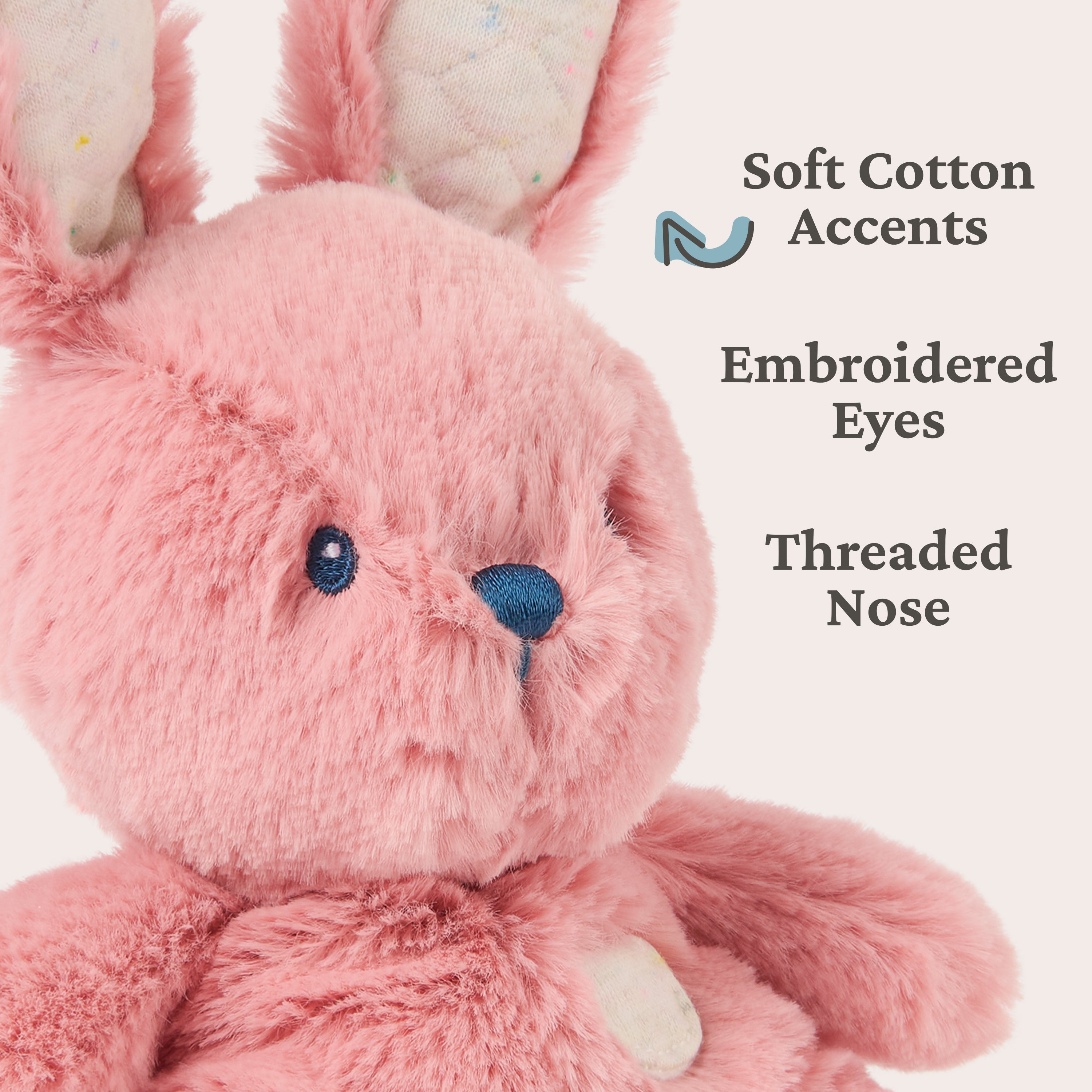 Baby GUND Oh So Snuggly Littles Bunny Rabbit, Small Stuffed Animals, Bunny Stuffed Animal, Plush Toys for Infants and Toddlers, Pink, 7”