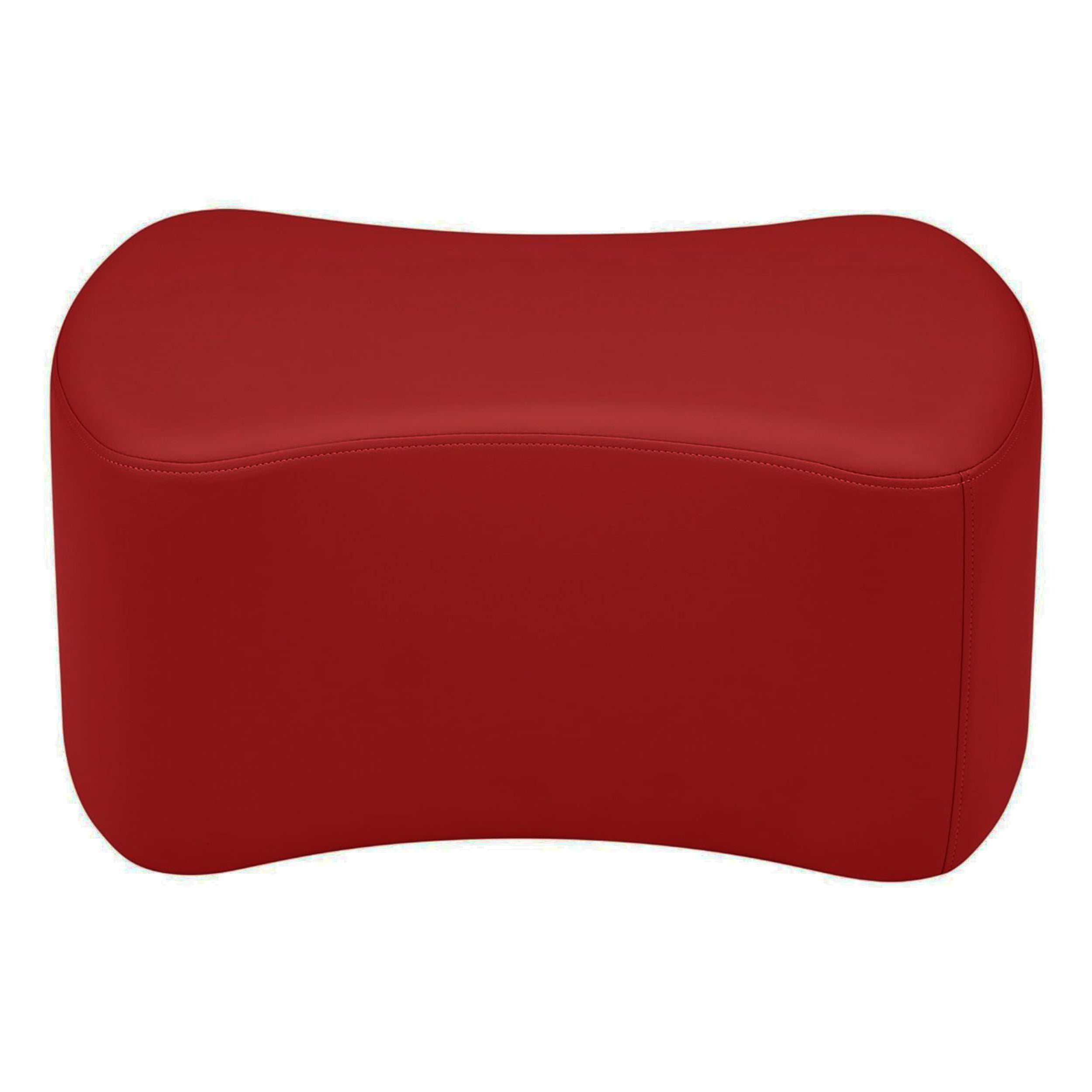 Pro Series Upholstered Bowtie Ottoman 12" Height - Crimson
