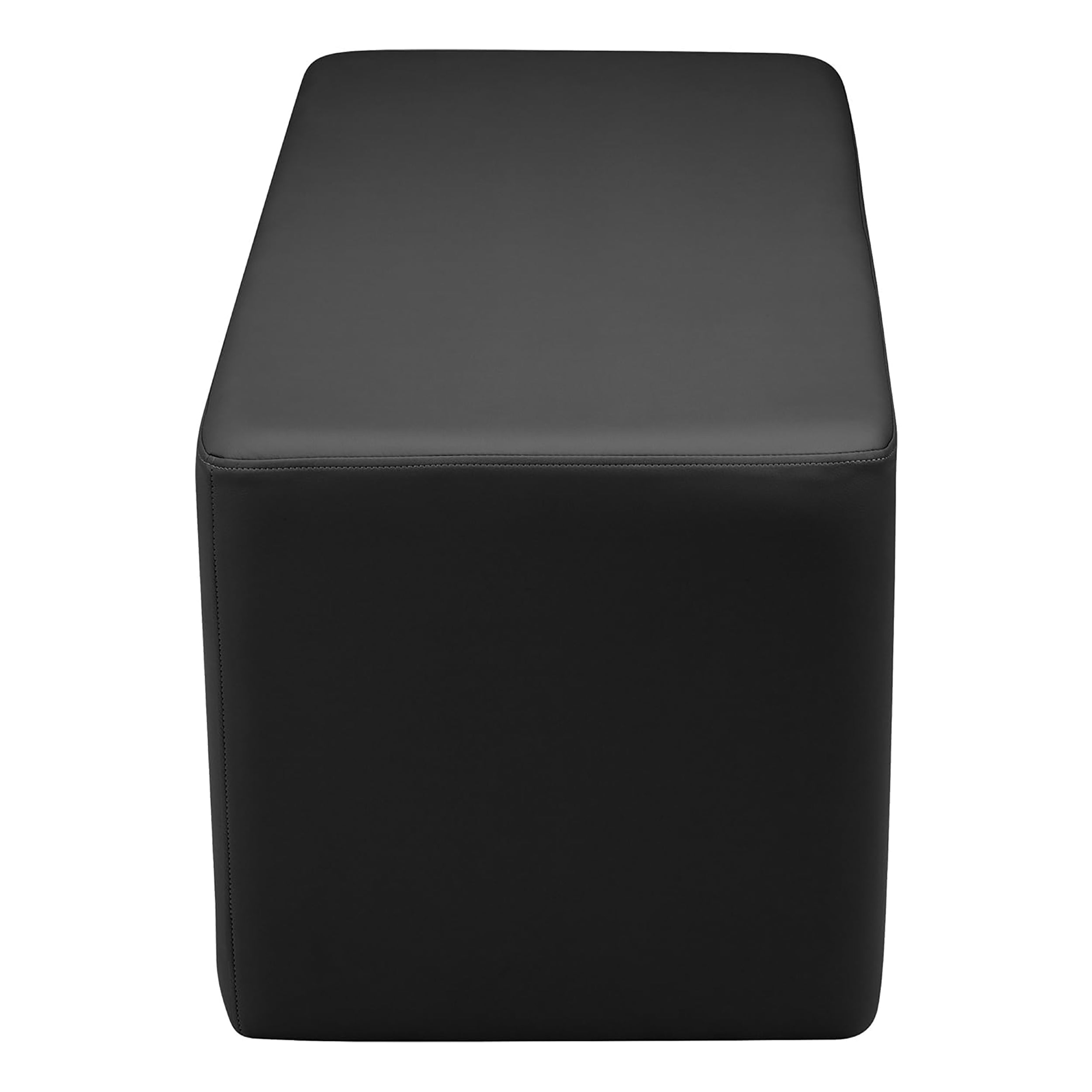 Pro Series Upholstered Rectangle Ottoman 18" Height - Black