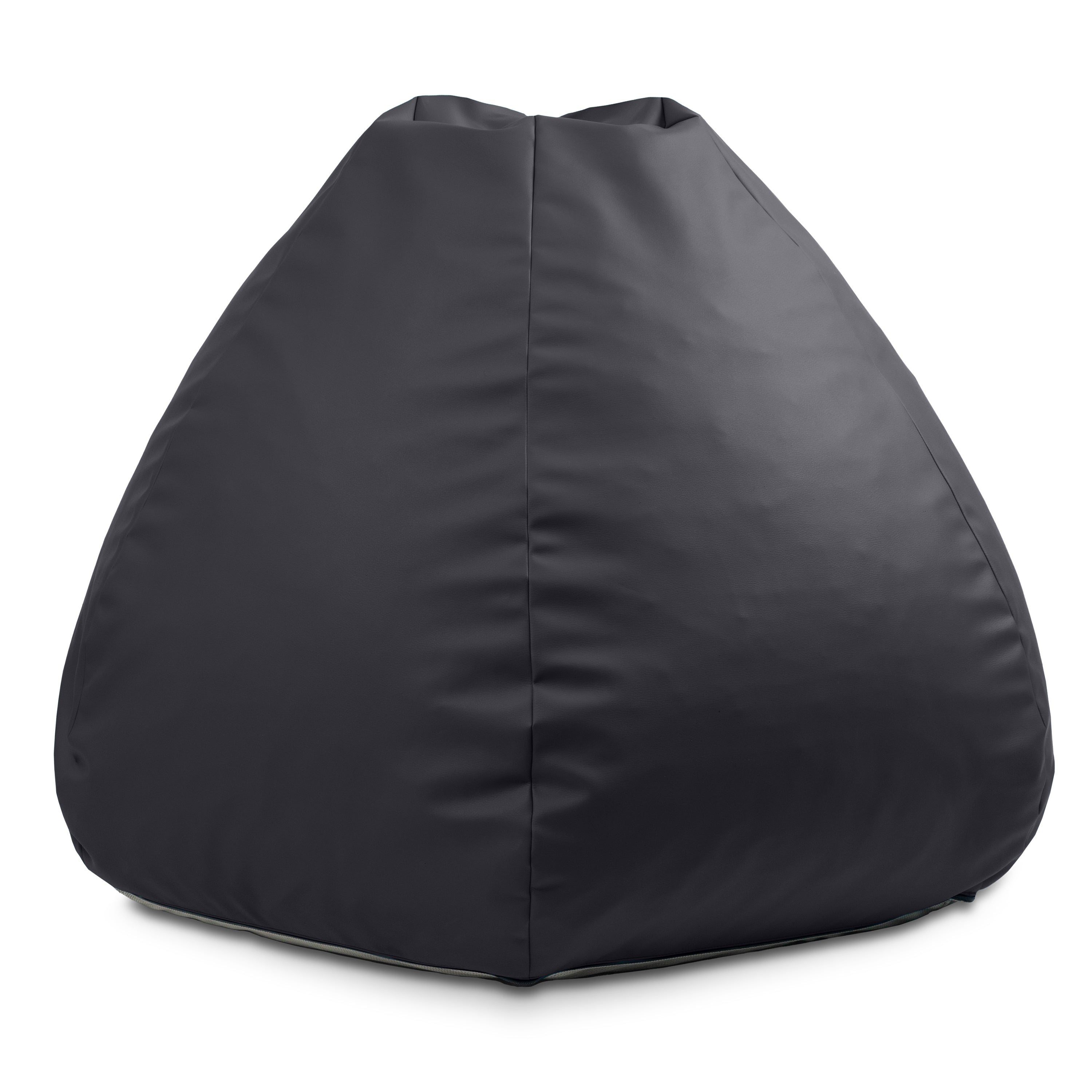 Jaxx Gumdrop Commercial Grade Bean Bag for Educational Environments, Large Size - Premium Vinyl - Black