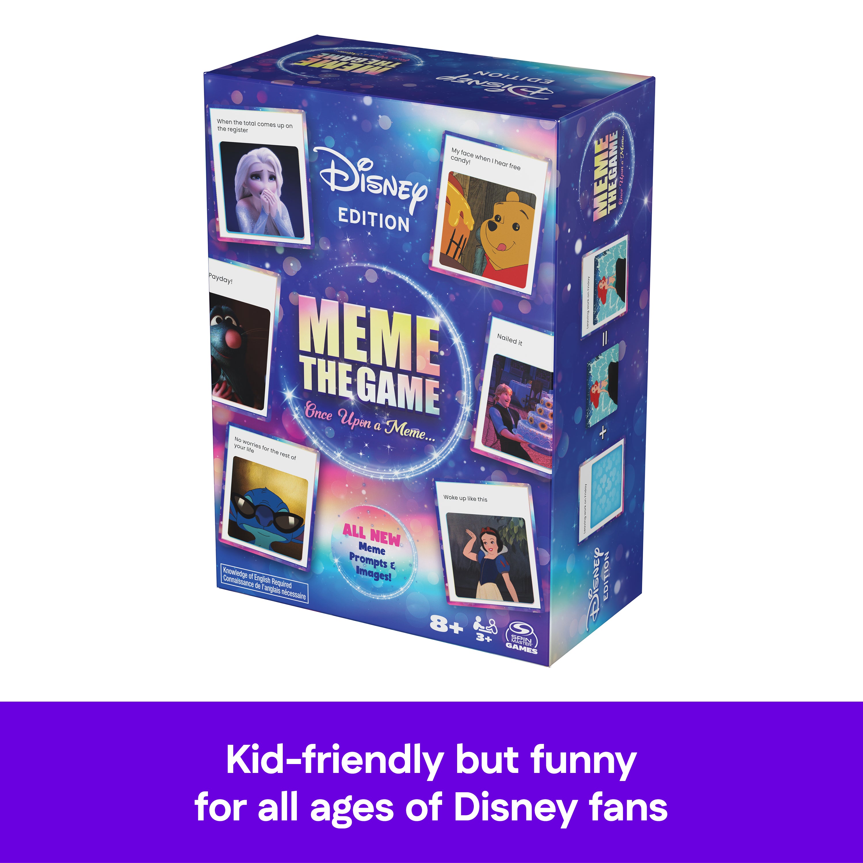 Spin Master Games, Disney Meme the Game, Disney Card Game for Hilarious Family Fun, Funny Caption Contest with Classic & Modern Characters, for Kids & Family, 3-6 Players, for Ages 8 & Up
