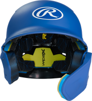 Rawlings Mach Adjust With Rhb Extension Matte Senior Batting Helmet - Royal