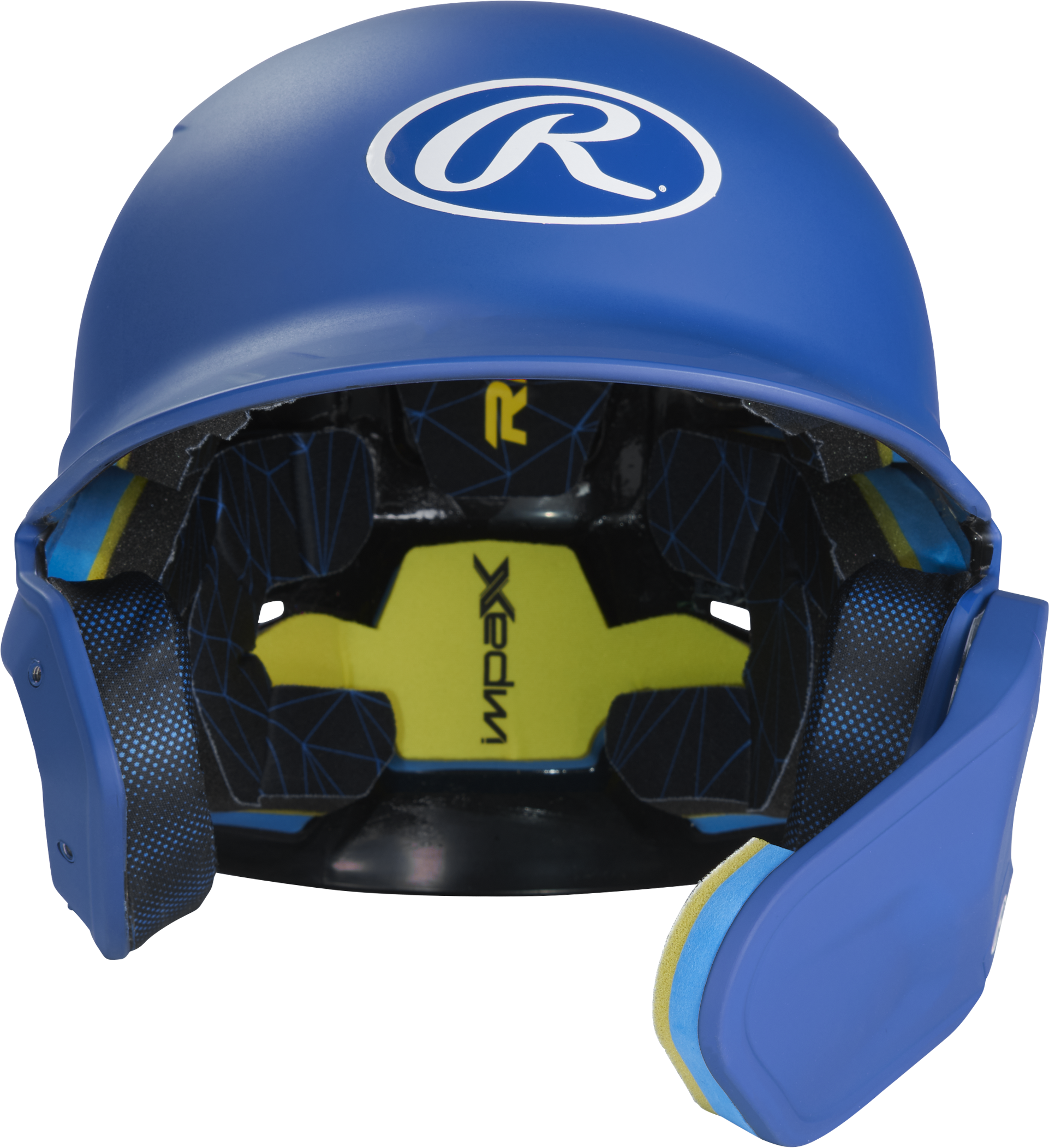 Rawlings Mach Adjust With Rhb Extension Matte Senior Batting Helmet - Royal