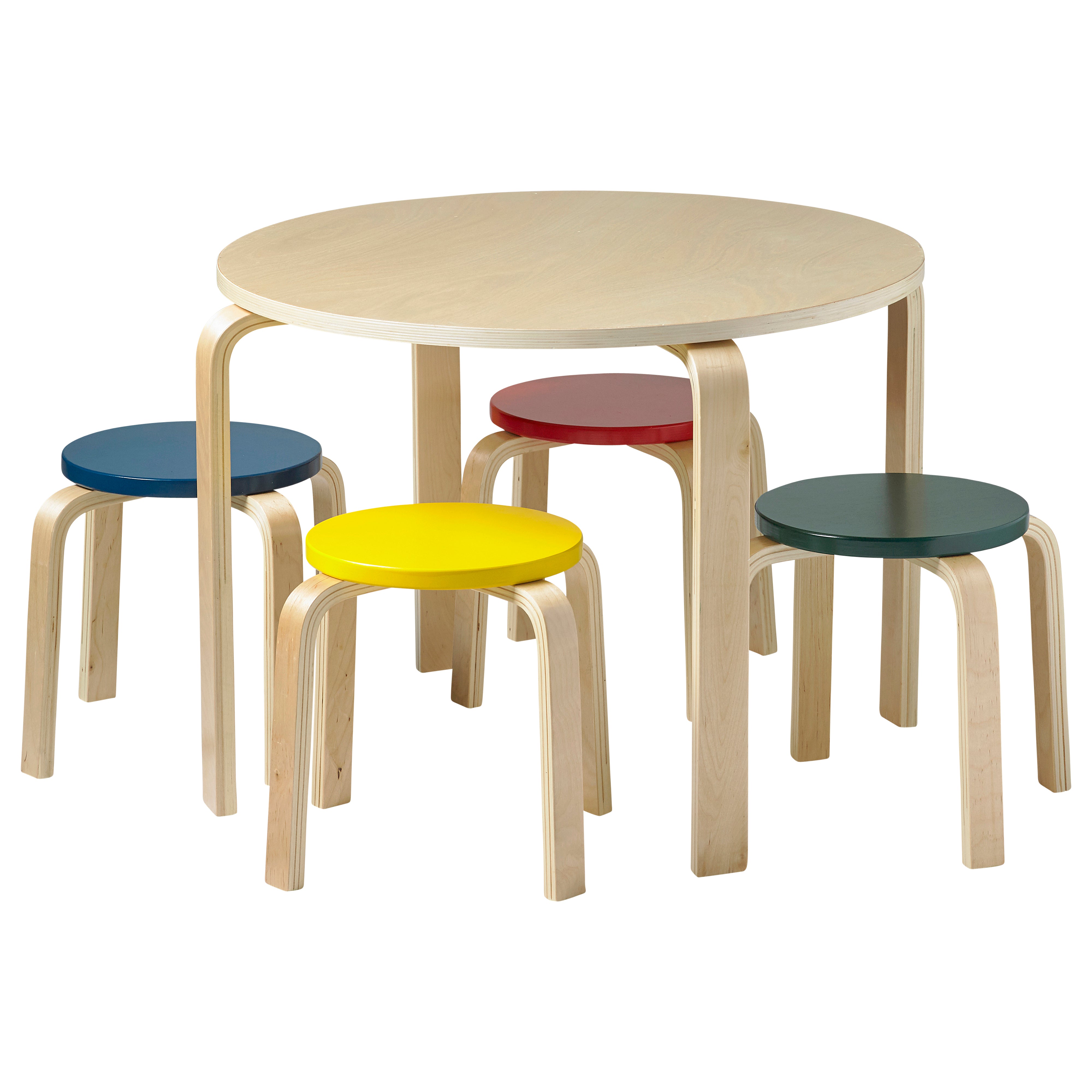 Bentwood Table and Stools Set - Assorted
