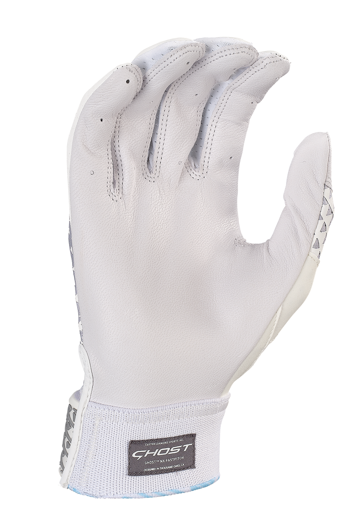 Easton Womens Ghost Nx Fastpitch Batting Gloves - Small - White/Silver