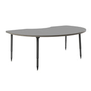 Adapte 48" x 72" Kidney Thermofused Activity Table with Adjustable Tapered Legs - North Sea/North Sea
