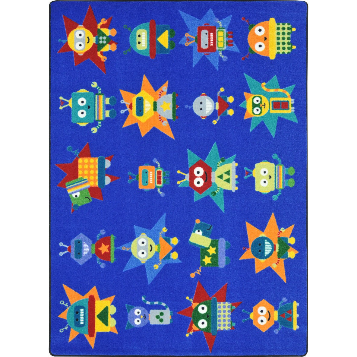 Robot Invasion 7'8" x 10'9" area rug in color Multi