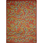 Rodeo 7'8" x 10'9" area rug in color Burgundy