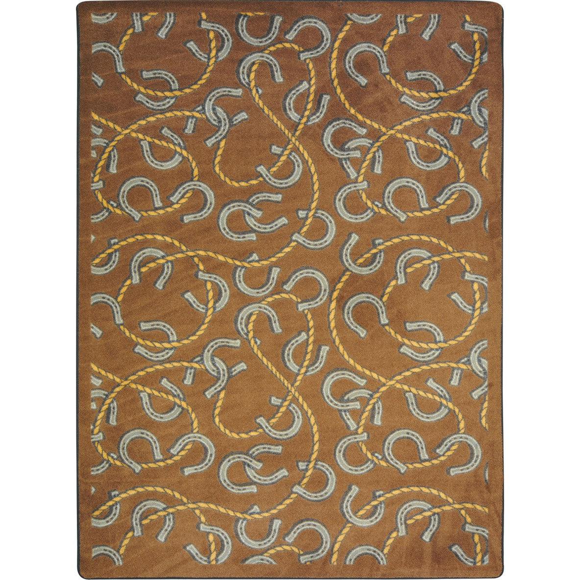 Rodeo 5'4" x 7'8" area rug in color Chocolate