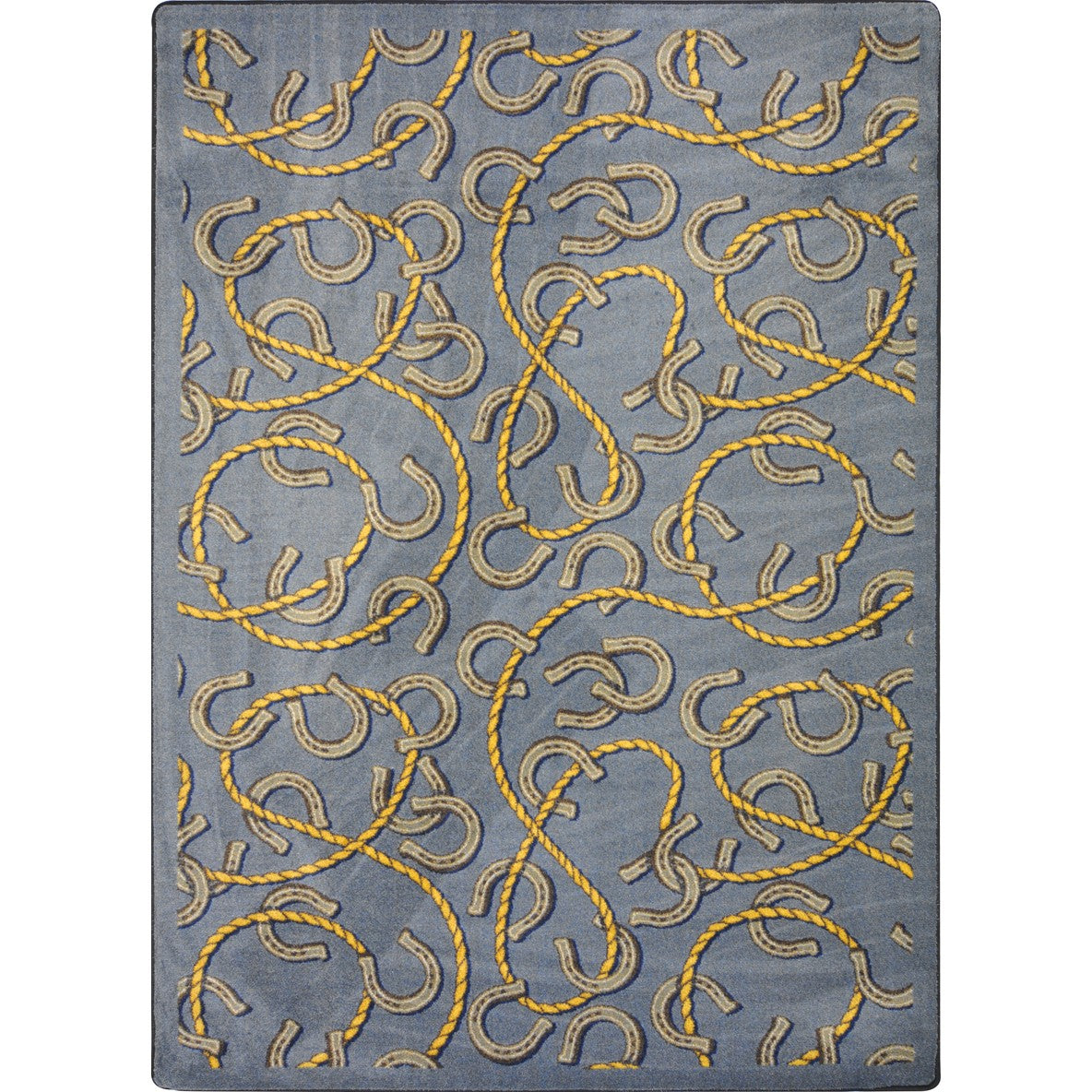Rodeo 3'10" x 5'4" area rug in color Federal Blue