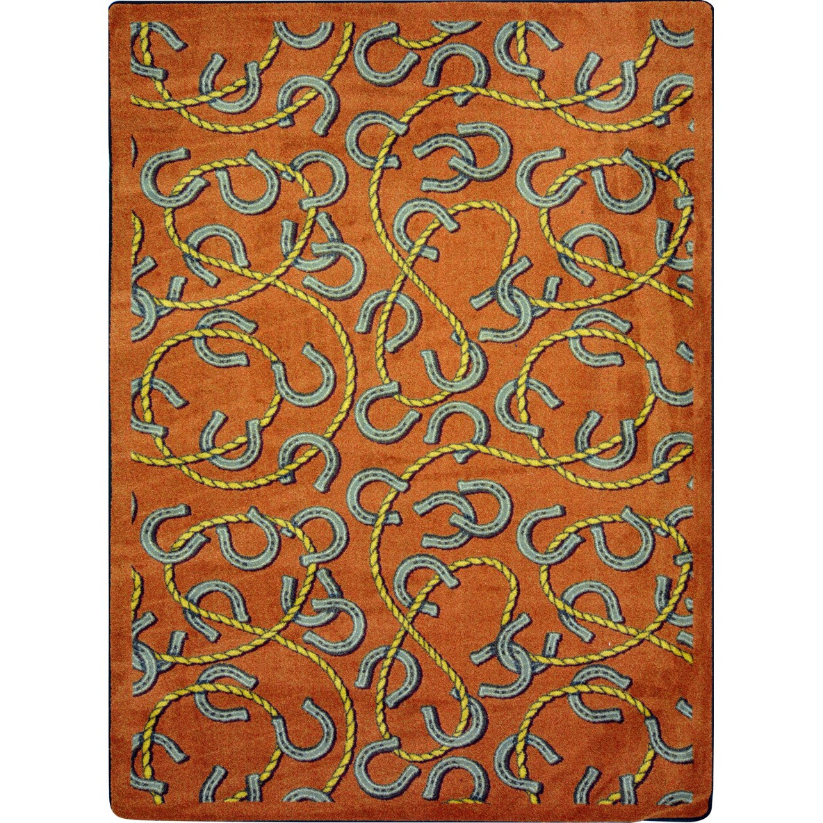Rodeo 3'10" x 5'4" area rug in color Rust