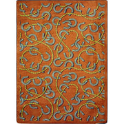 Rodeo 5'4" x 7'8" area rug in color Rust