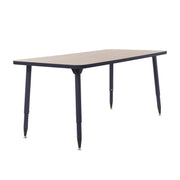 Adapte 30" x 60" Rectangle Thermofused Activity Table with Adjustable Tapered Legs - Asian Sand/Navy