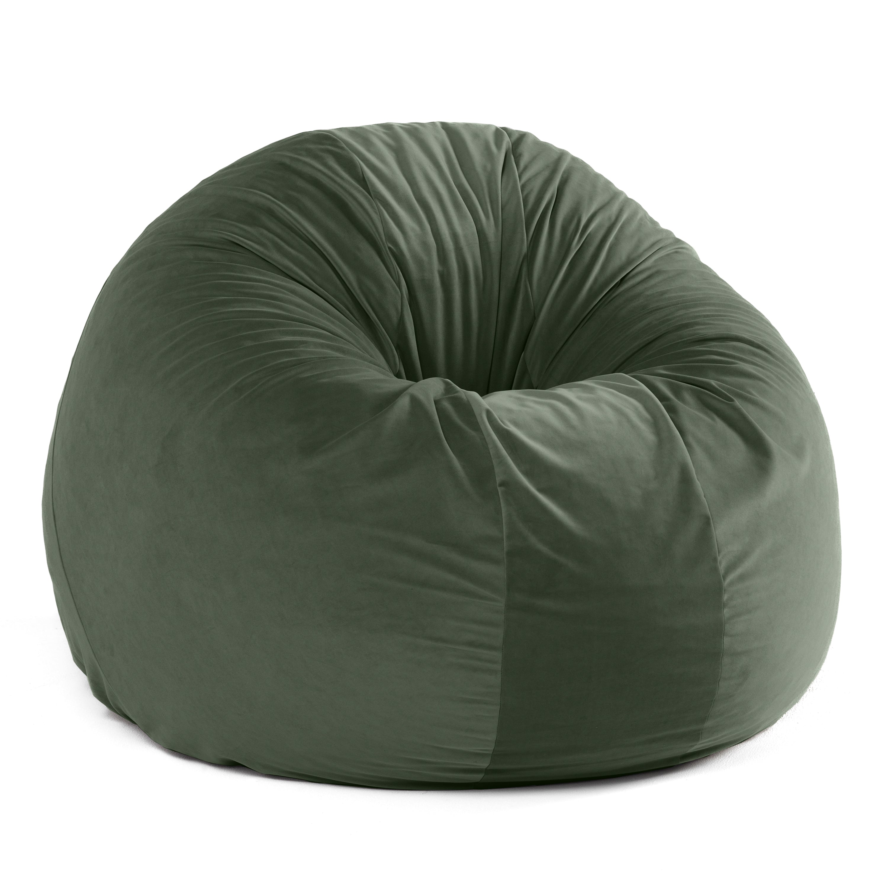 Jaxx 6 Foot Cocoon - 2-in-1 Convertible Bean Bag Bed & Large Bean Bag Chair for Adults, Premium Lush Velvet - Ivory