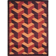 Rooftop 7'8" x 10'9" area rug in color Burgundy