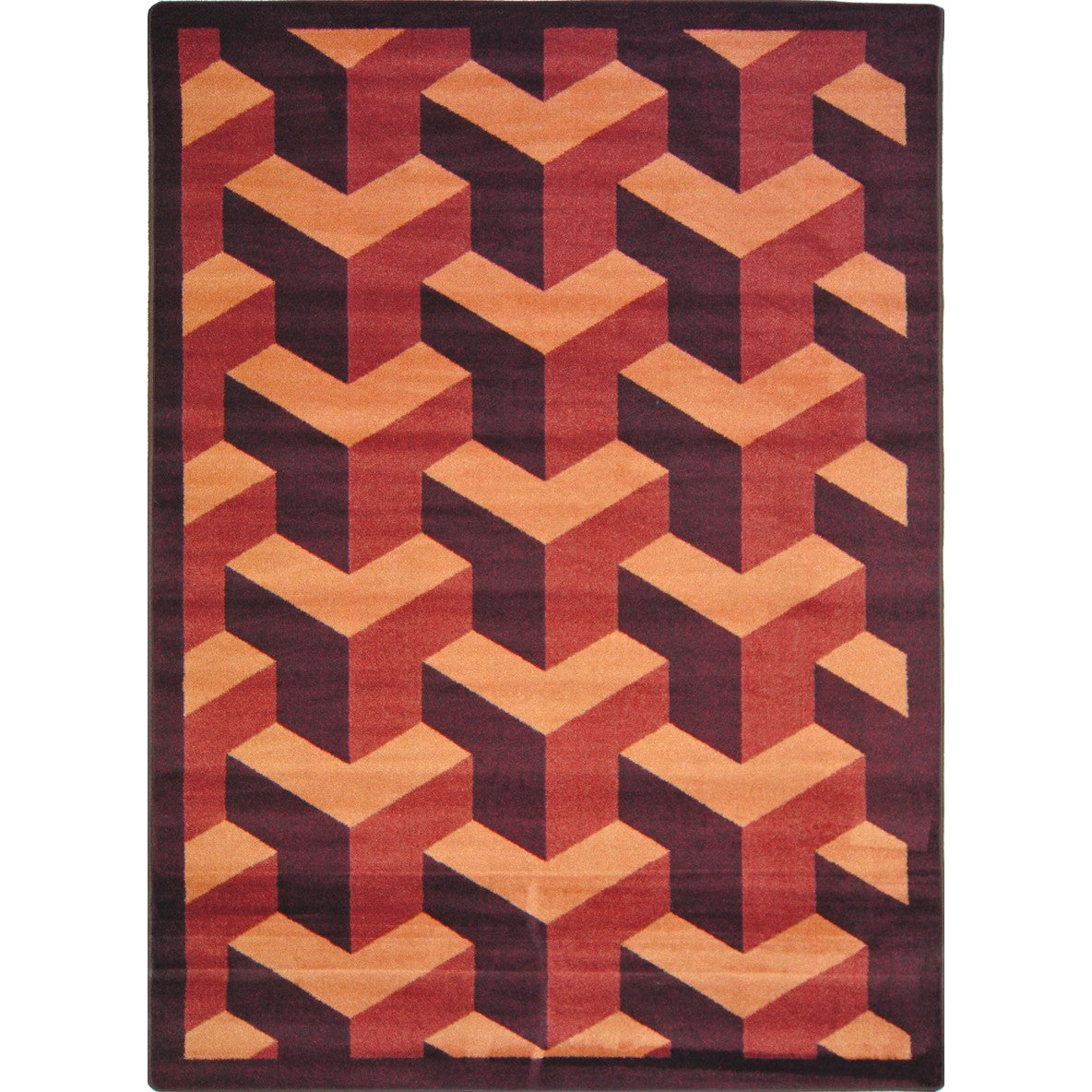 Rooftop 5'4" x 7'8" area rug in color Burgundy