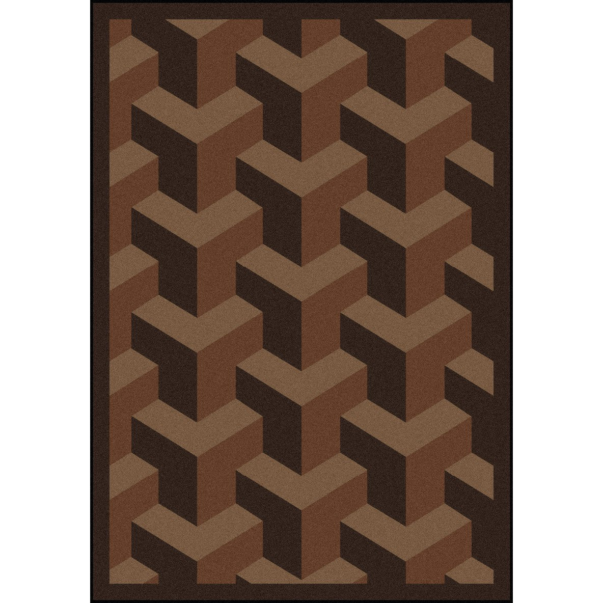 Rooftop 5'4" x 7'8" area rug in color Chocolate