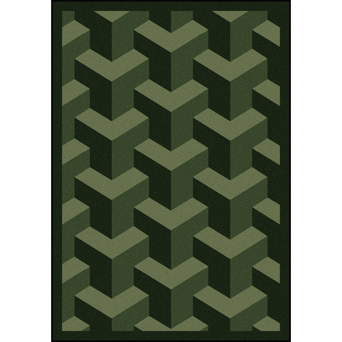 Rooftop 5'4" x 7'8" area rug in color Black