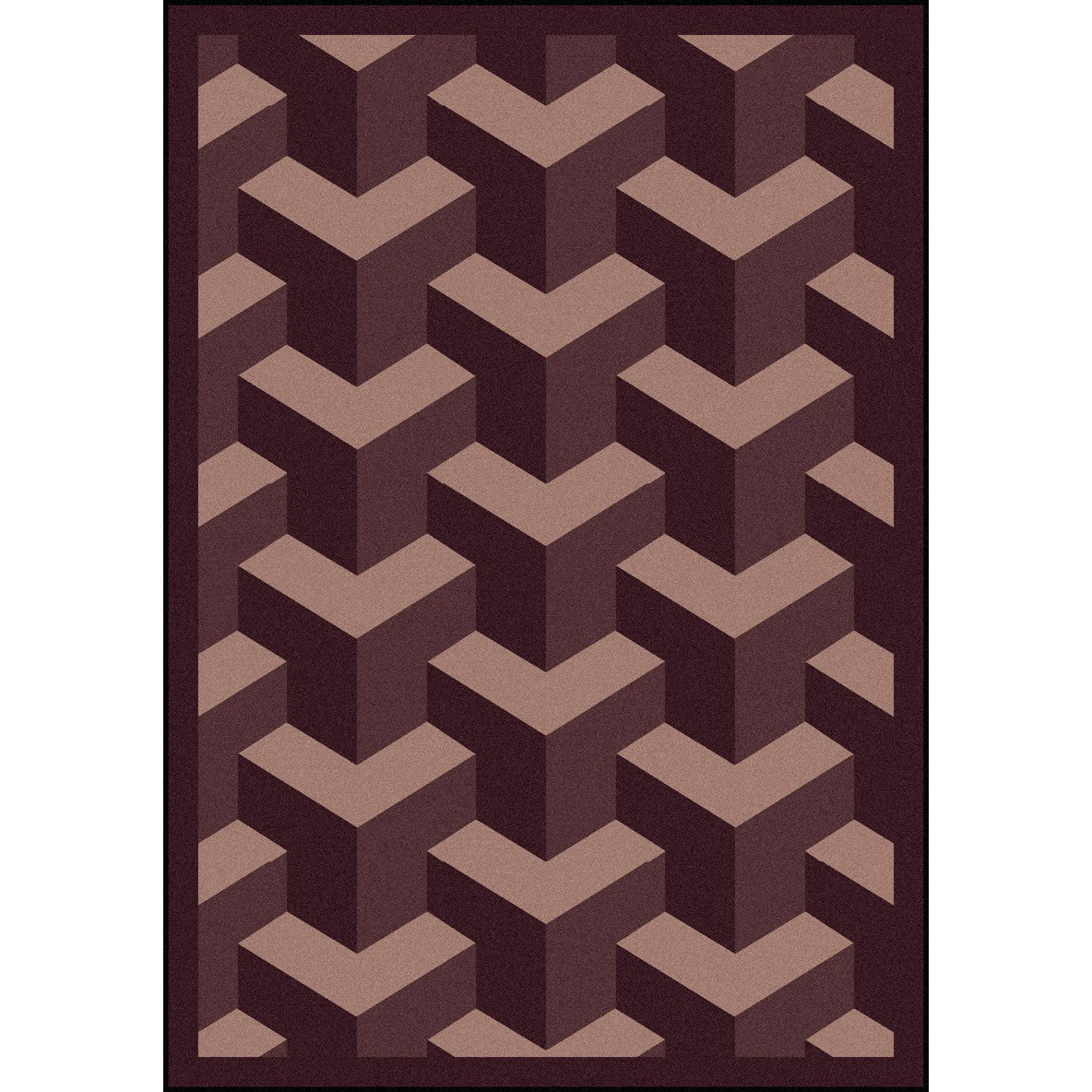 Rooftop 10'9" x 13'2" area rug in color Plum